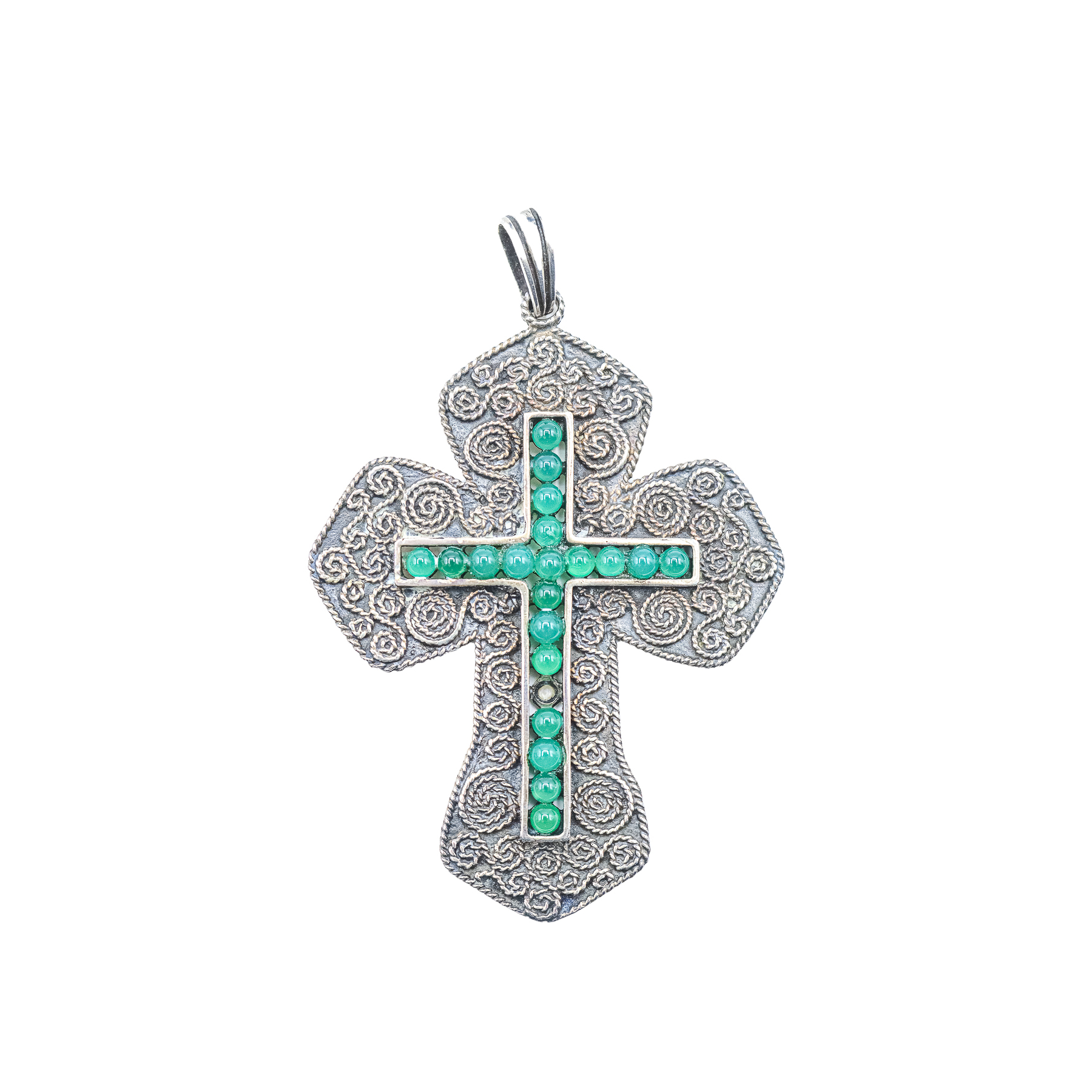 CRUZ COLGANTE CON CRISOPASAS 