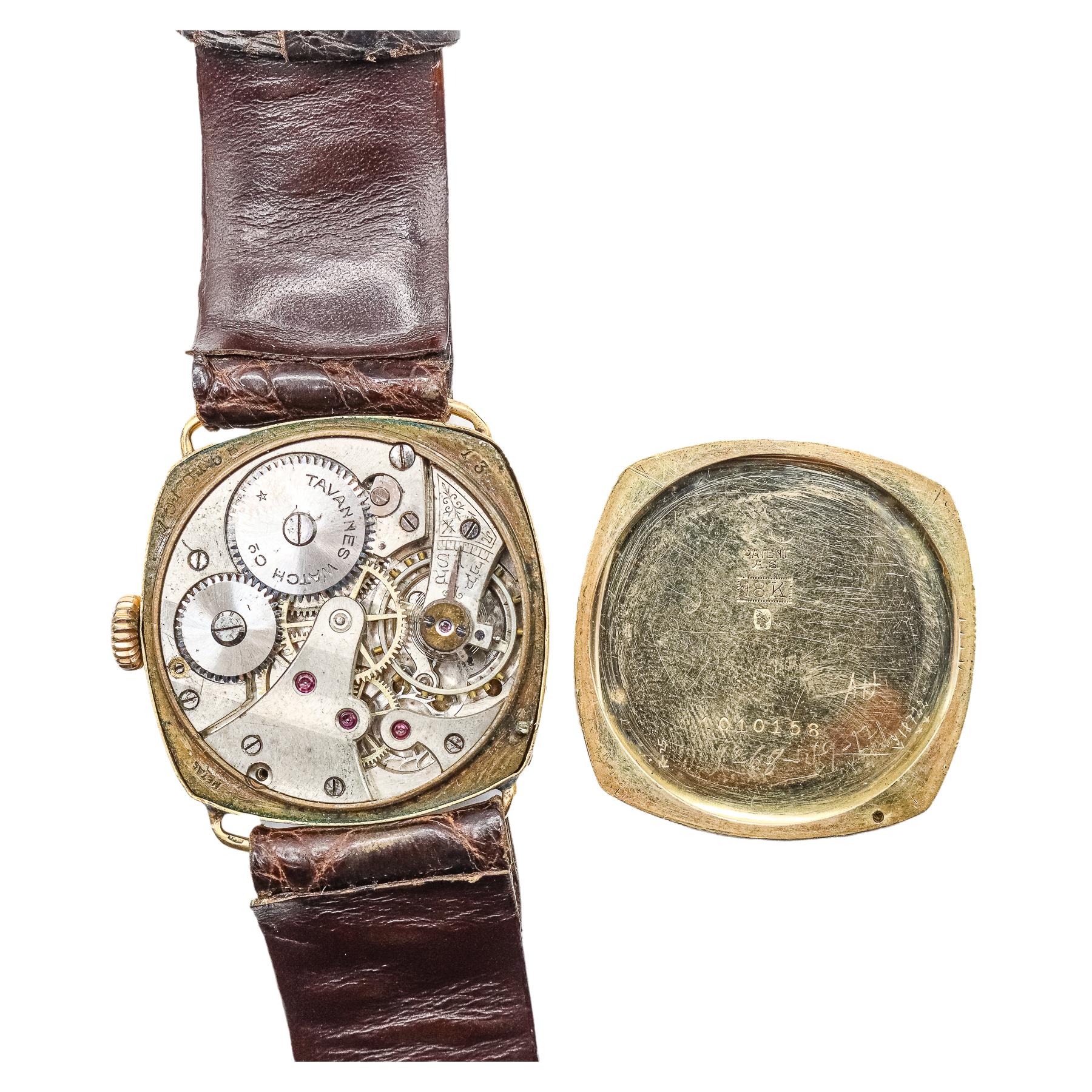 RELOJ PULSERA TAVANNES WATCH Co, AÑOS 40