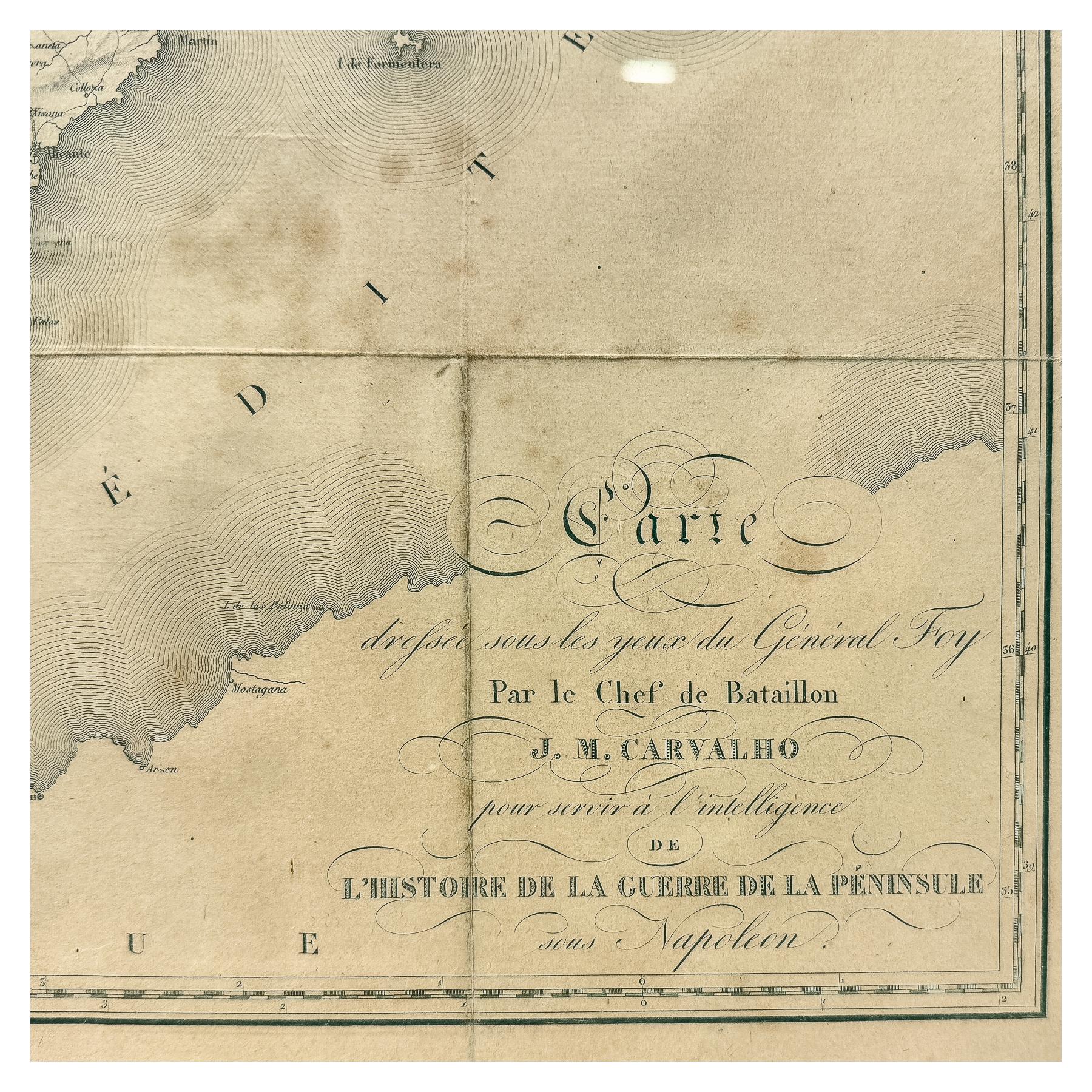 CARTE DE LA GUERRE DE LA PÉNINSULE SOUS NAPOLÉON