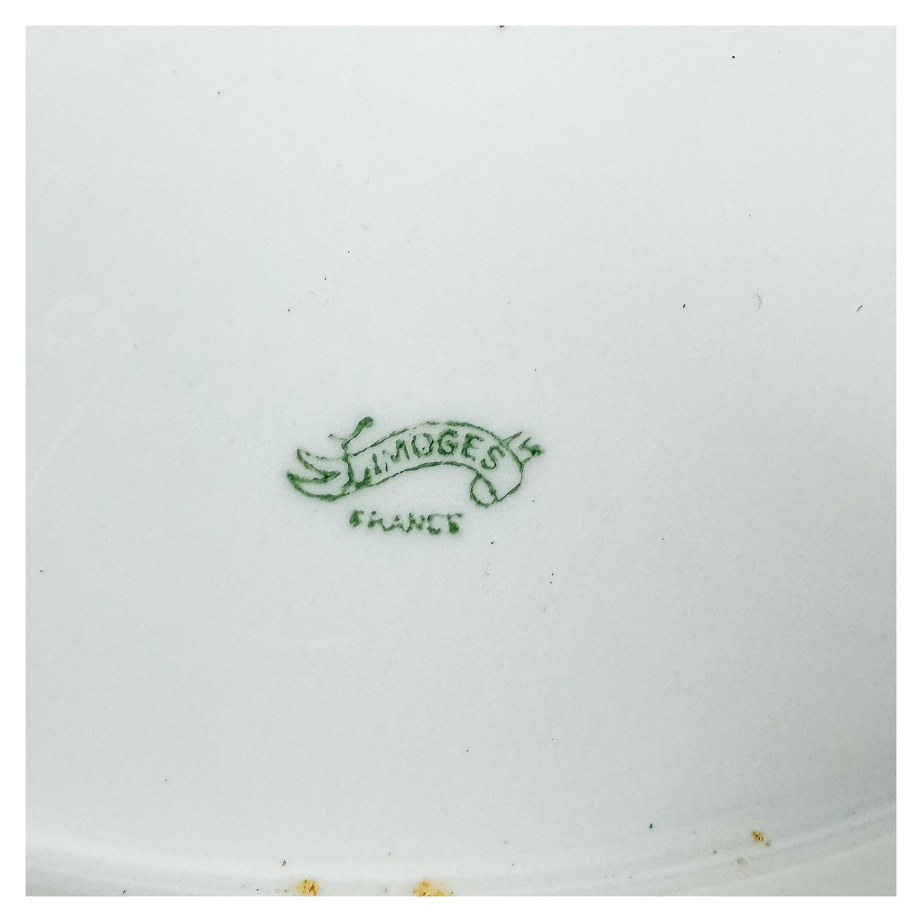 VAJILLA FRANCESA EN PORCELANA DE LIMOGES DE PPS. S S.XX