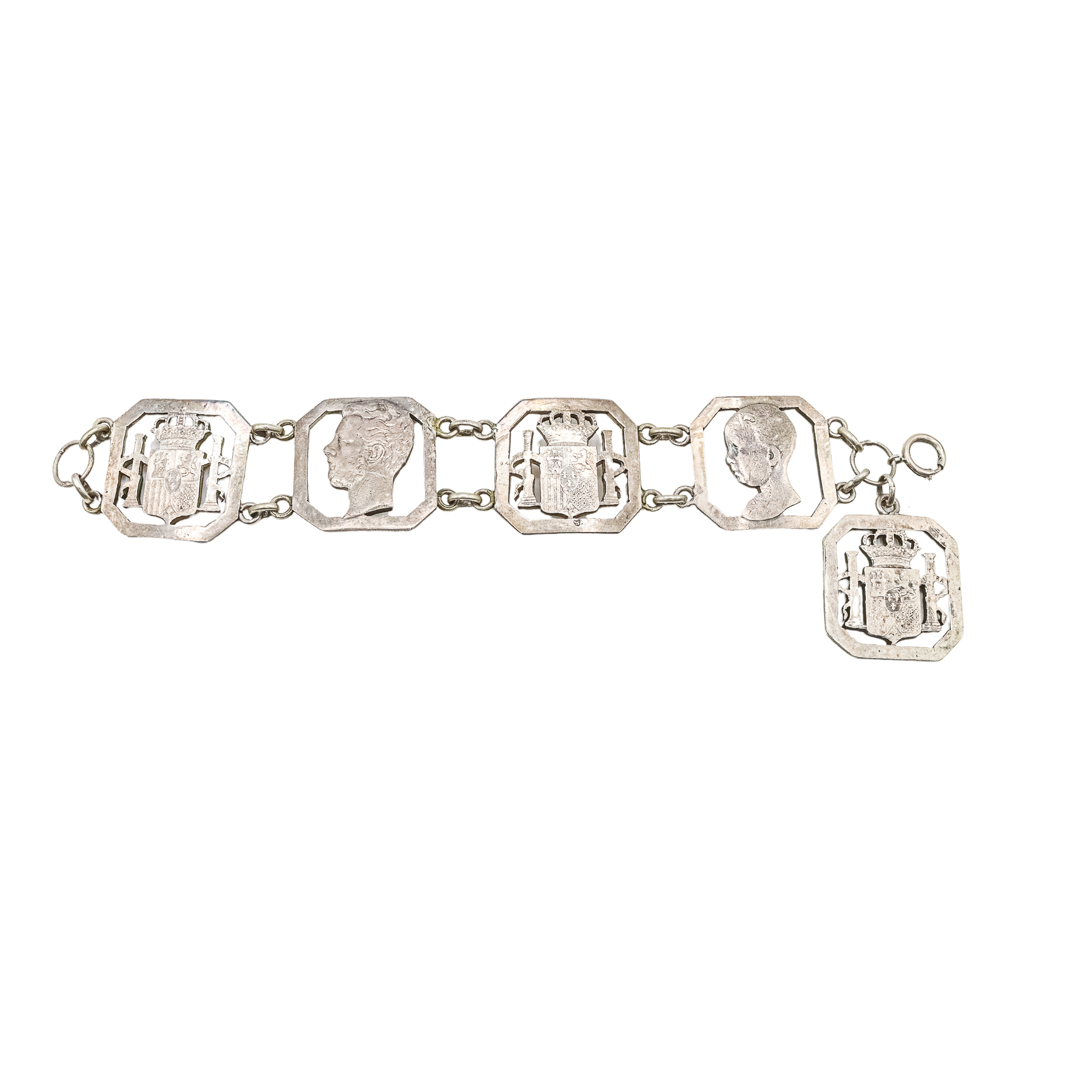 PULSERA DE PLATA DE MEDIADOS S.XX