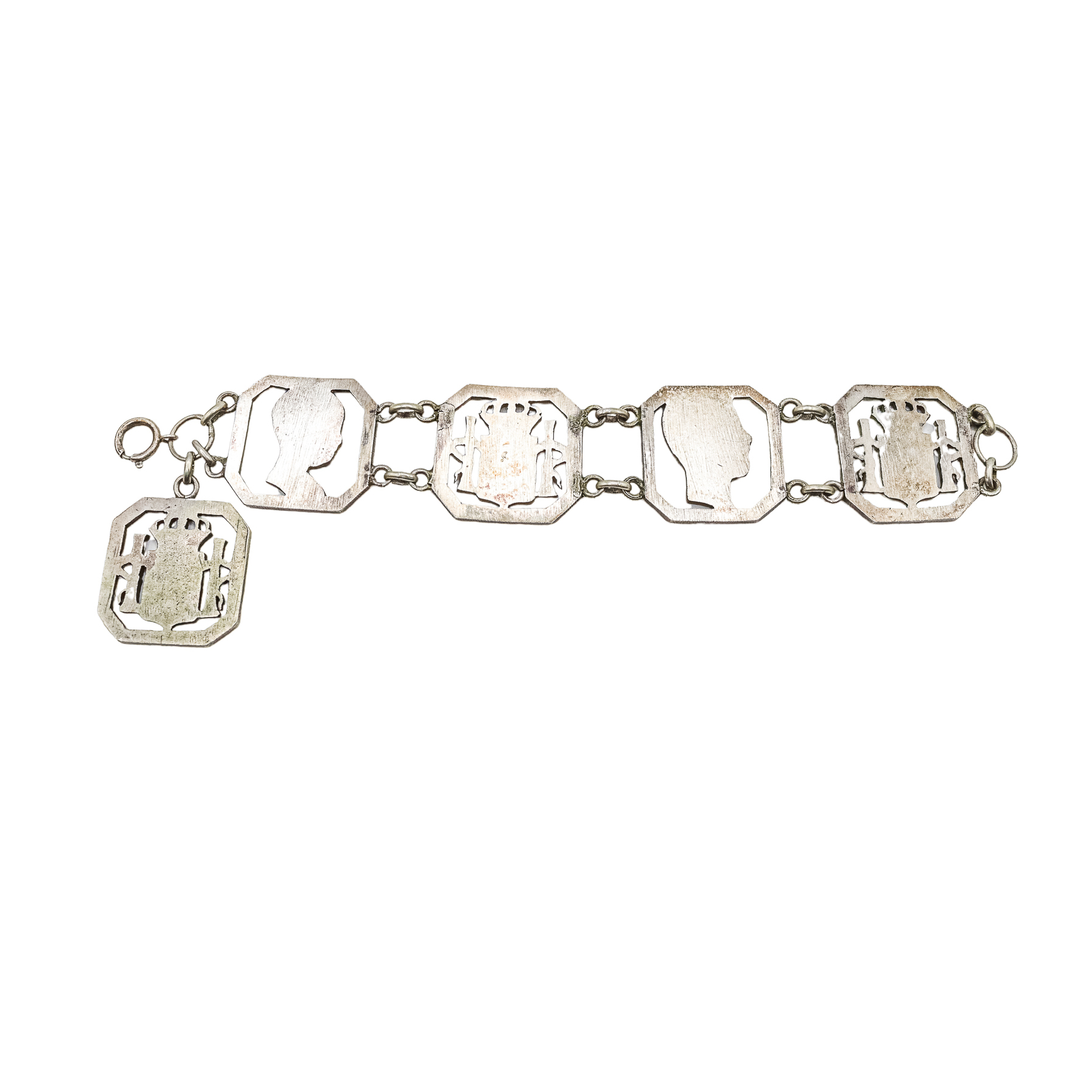 PULSERA DE PLATA DE MEDIADOS S.XX