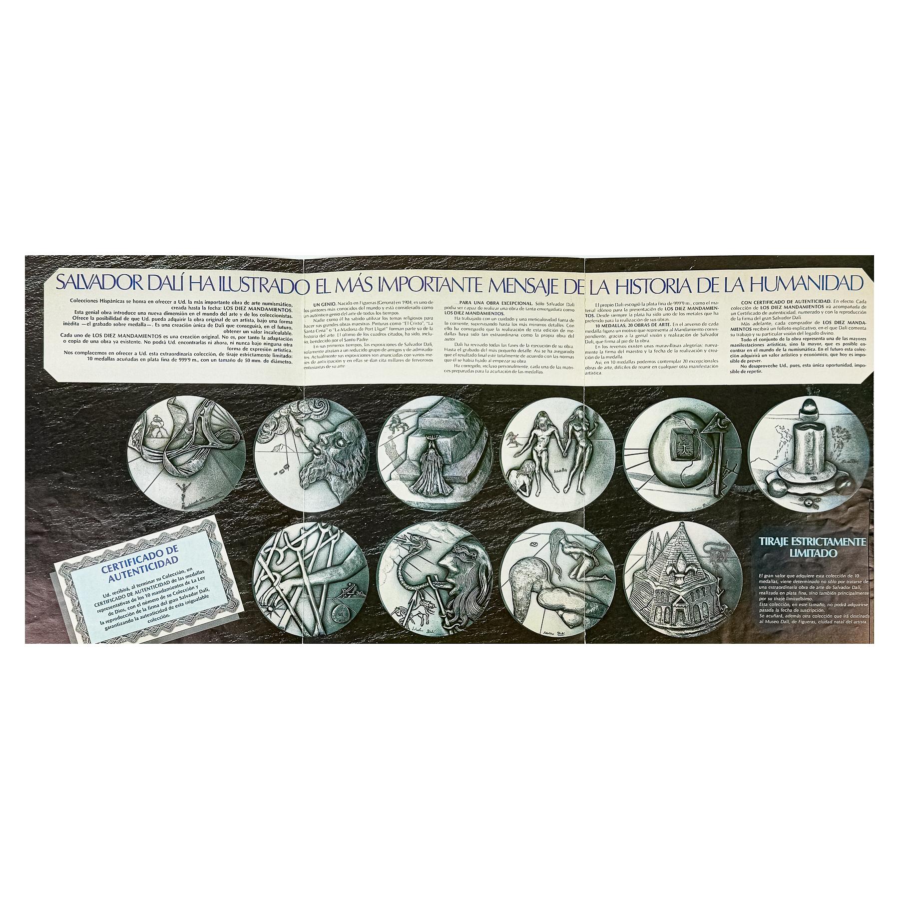 COLECCIÓN DE MEDALLAS "LOS 10 MANDAMIENTOS" DE SALVADOR DALÍ