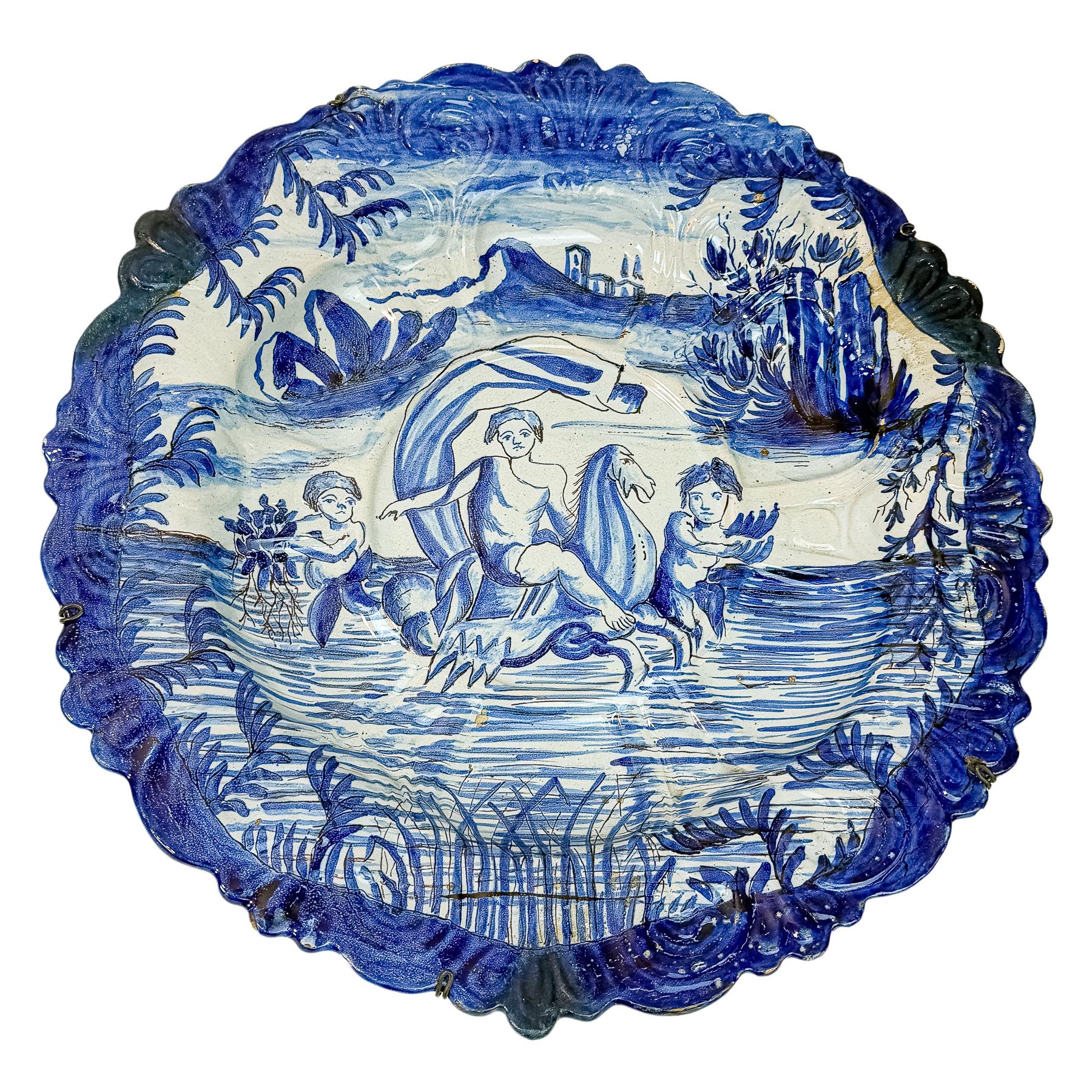 PLATO EN CERÁMICA DE SABONA DEL PRIMER TERCIO S.XX