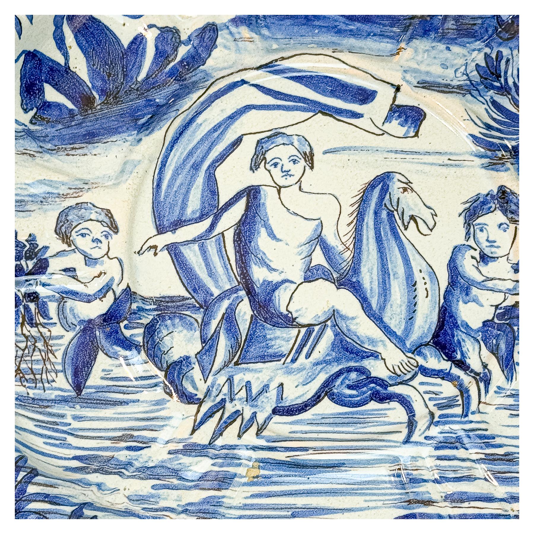 PLATO EN CERÁMICA DE SABONA DEL PRIMER TERCIO S.XX