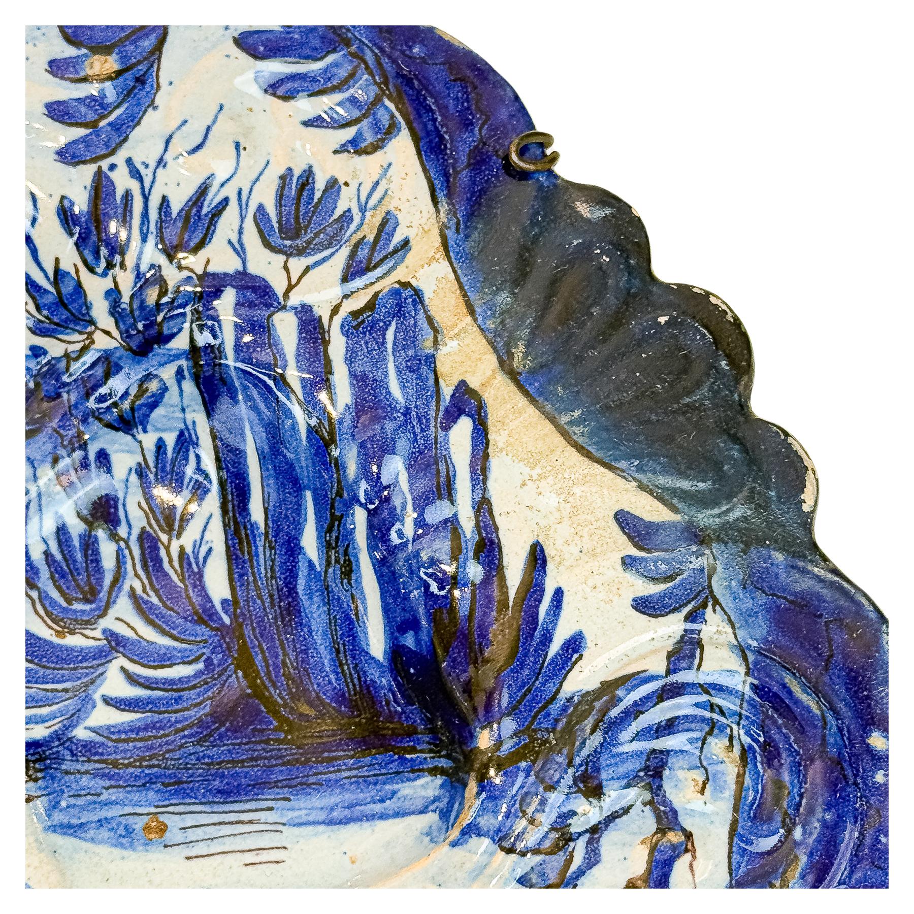 PLATO EN CERÁMICA DE SABONA DEL PRIMER TERCIO S.XX