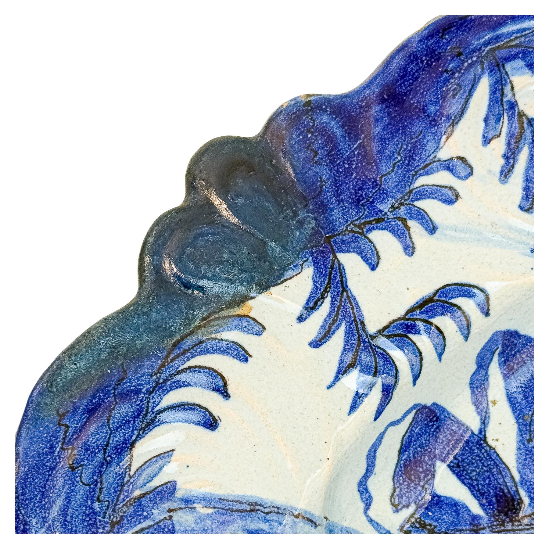 PLATO EN CERÁMICA DE SABONA DEL PRIMER TERCIO S.XX