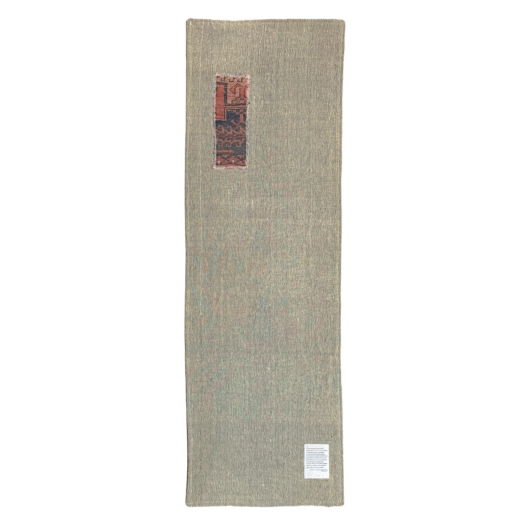 ALFOMBRA KILIM CON PIEZA DE TELA 