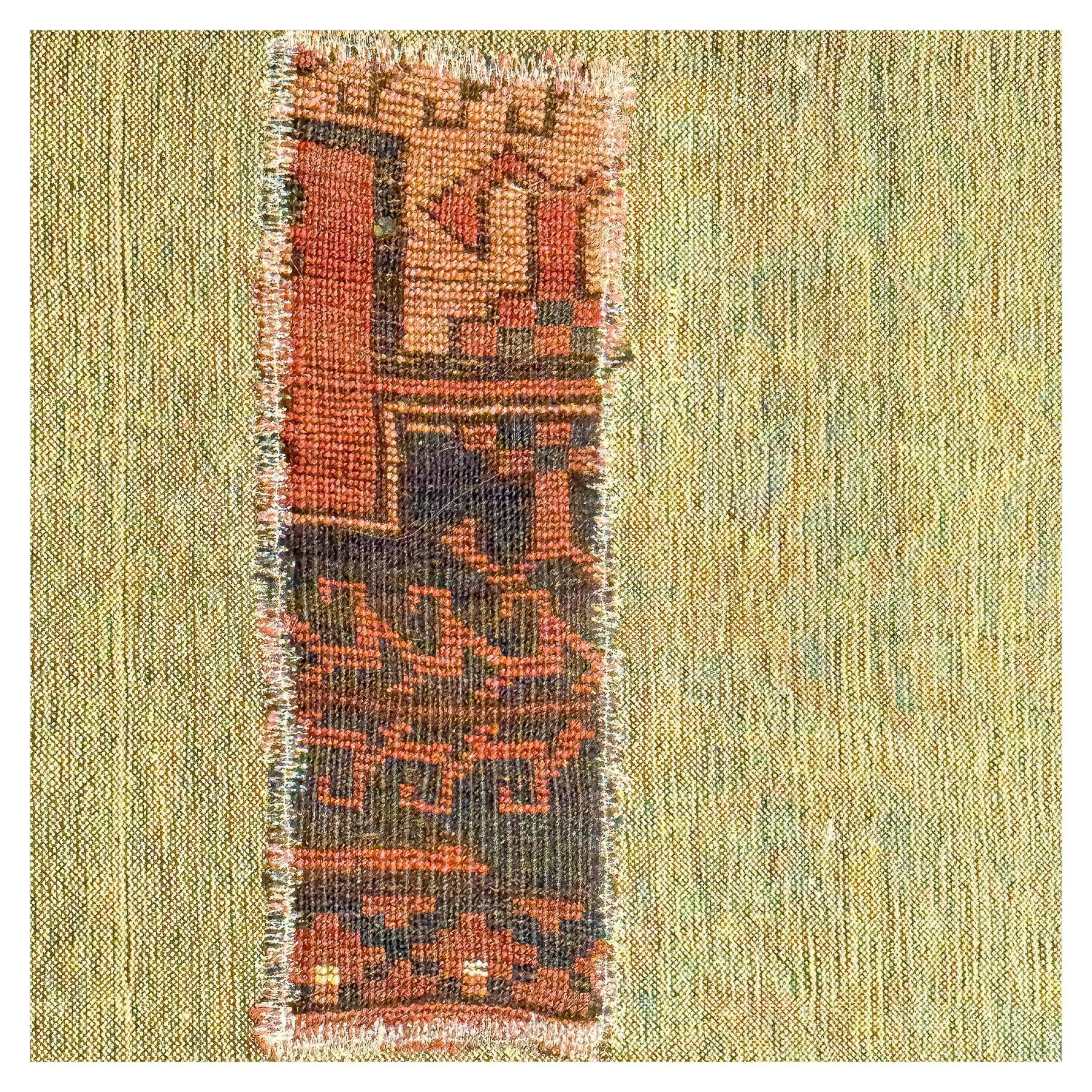 ALFOMBRA KILIM CON PIEZA DE TELA 