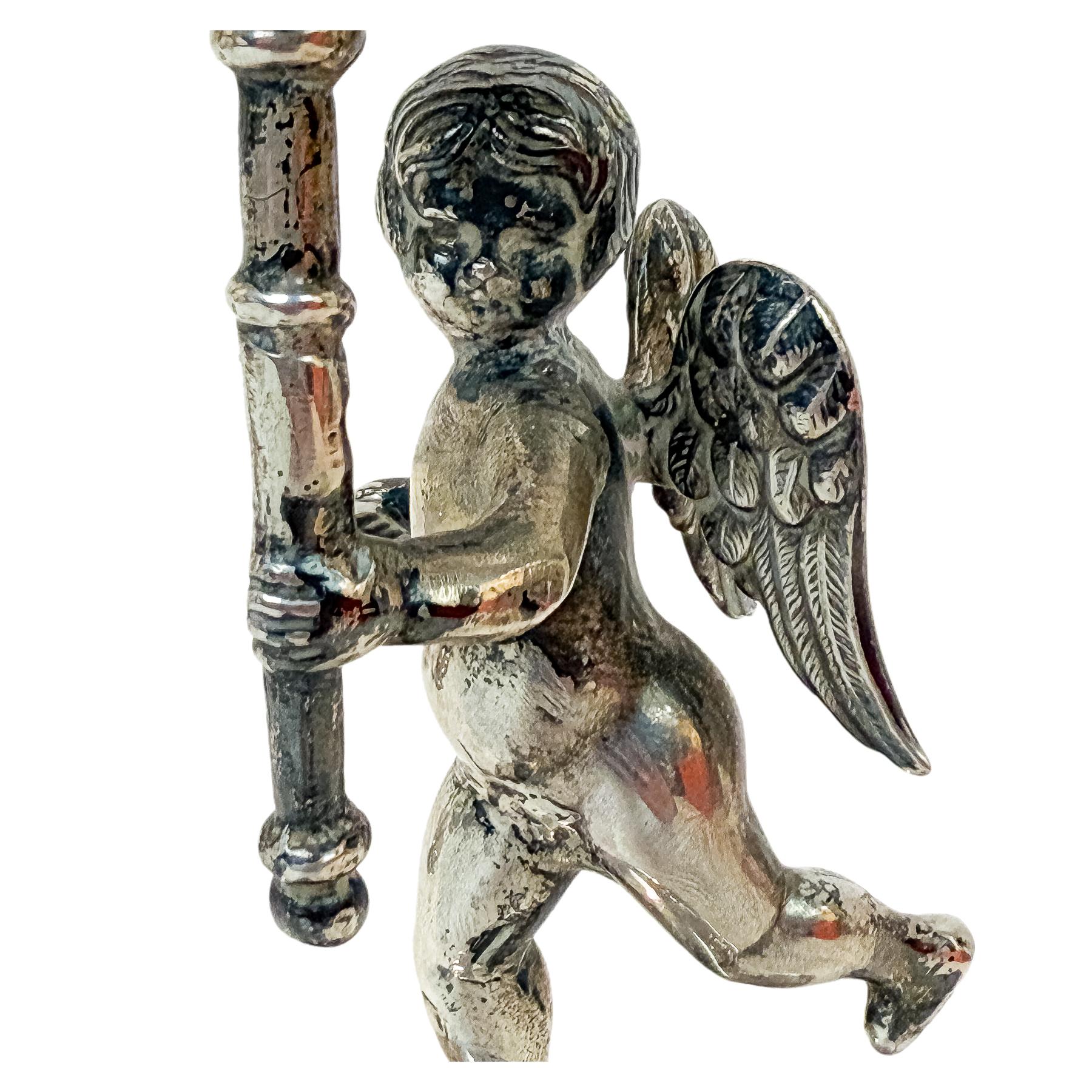 CANDELERO EN PLATA DE PRINCIPIOS DEL SIGLO XX