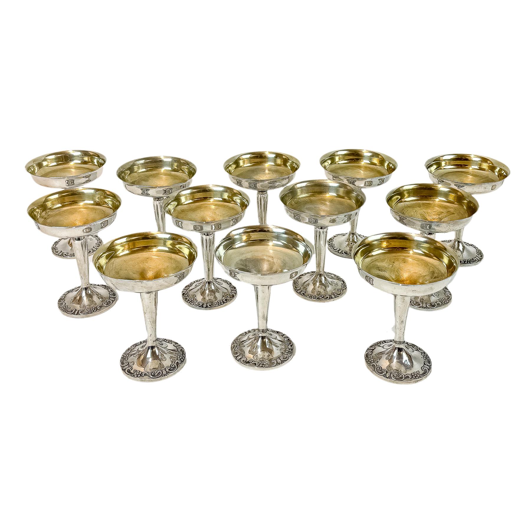 12 COPAS DE PLATA DE MEDIADOS DEL SIGLO XX