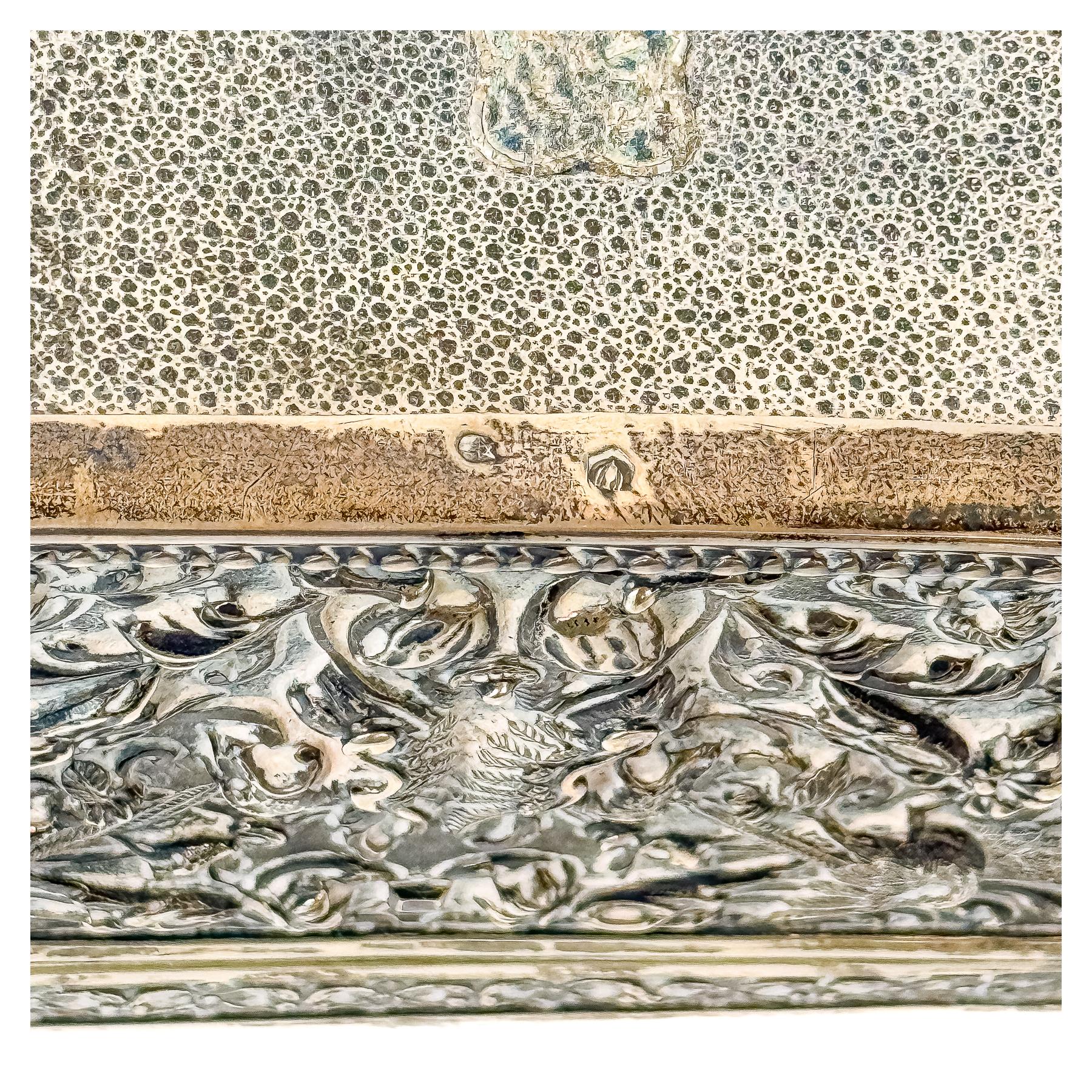 CAJA JOYERO DE PLATA DE MEDIADOS DEL SIGLO XX