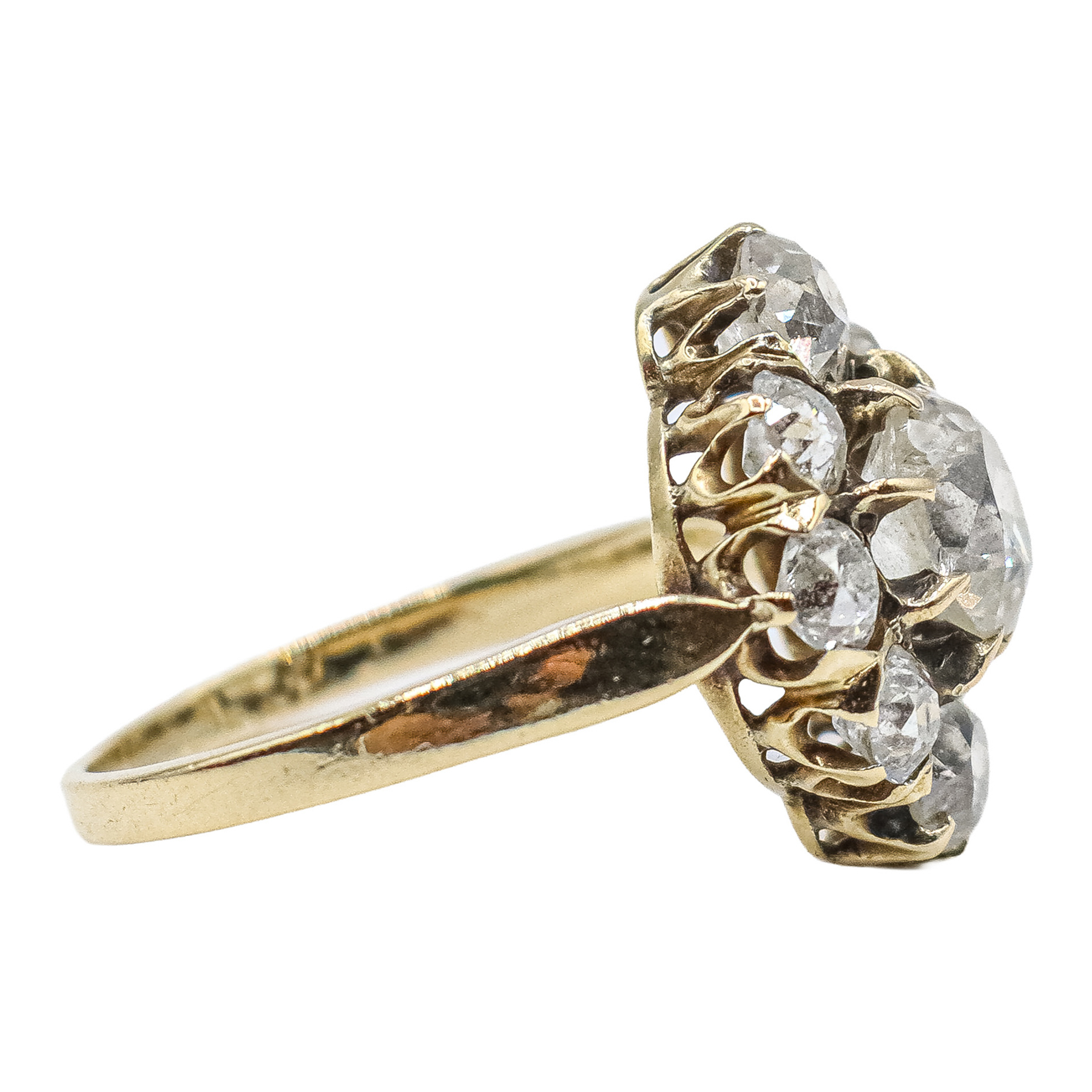 SORTIJA ROSETÓN CON DIAMANTES DE PPS. DEL S.XX