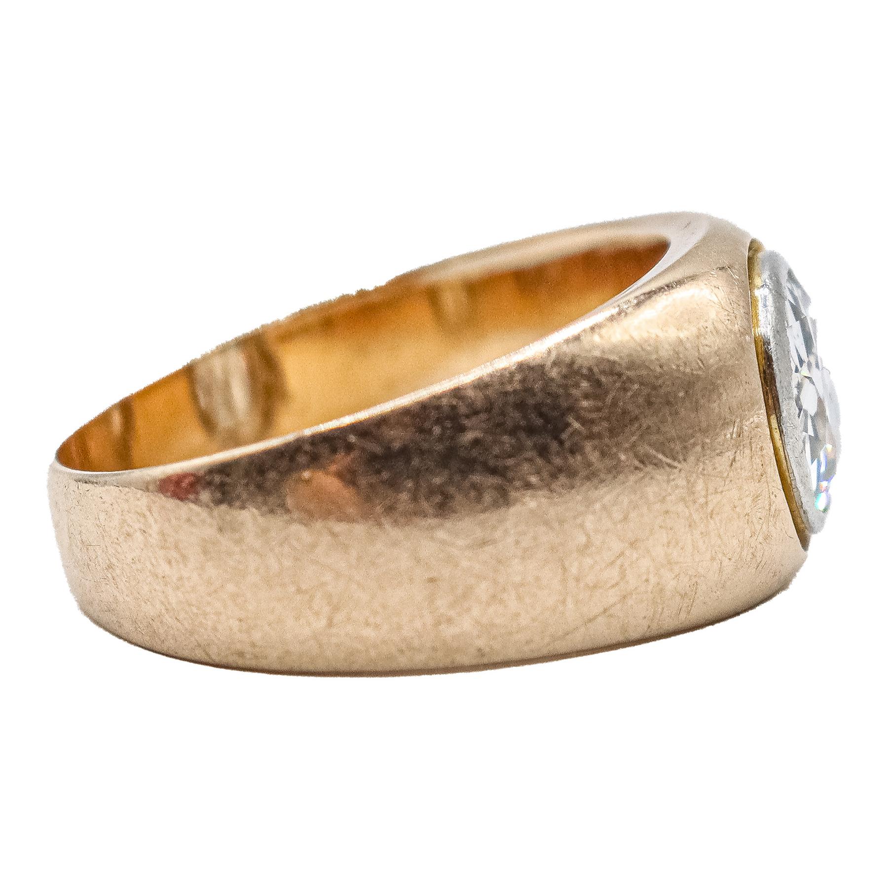 SORTIJA CON DIAMANTE DE MEDIADOS DEL S.XX
