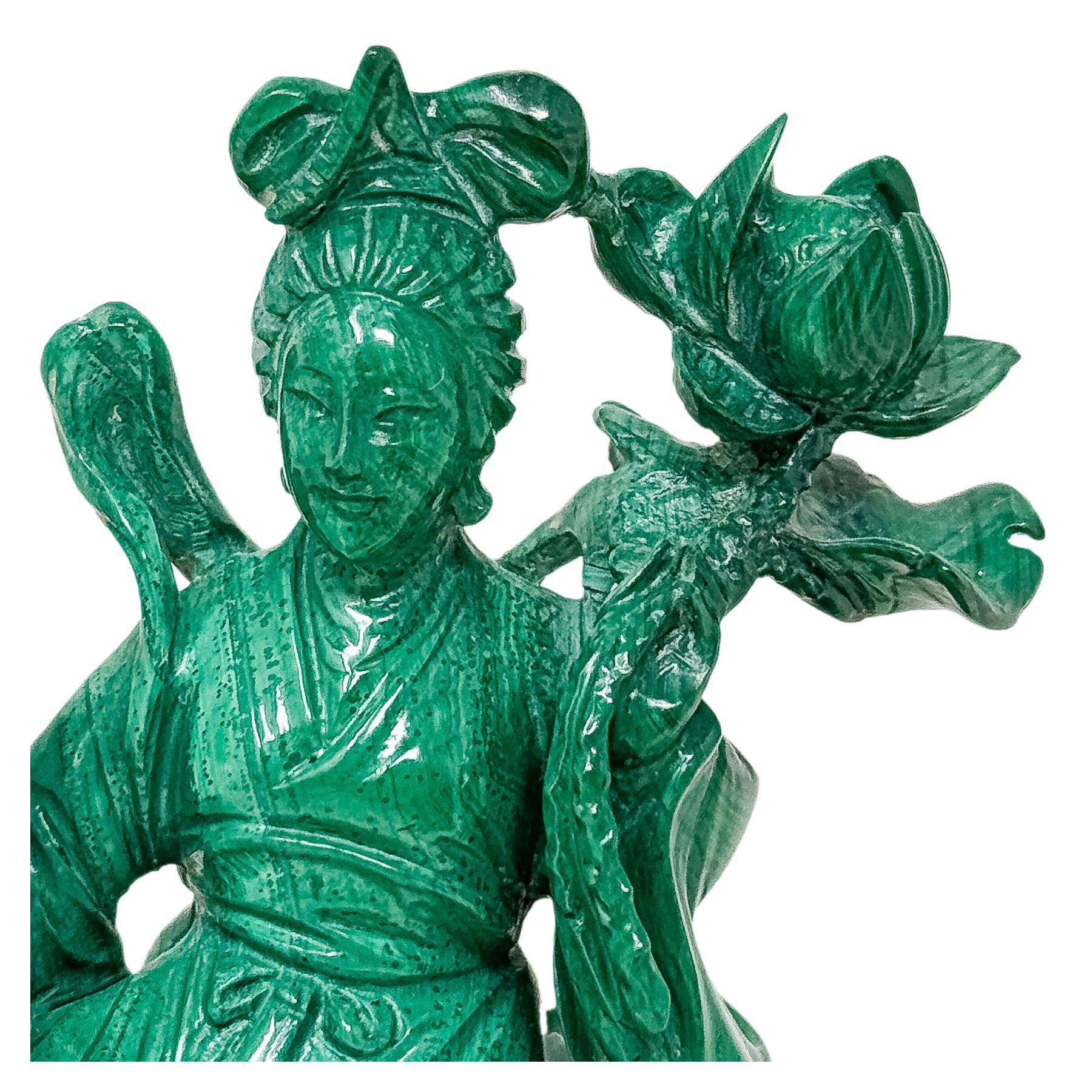 FIGURA EN MALAQUITA DE LA SEGUNDA MITAD DE S. XX