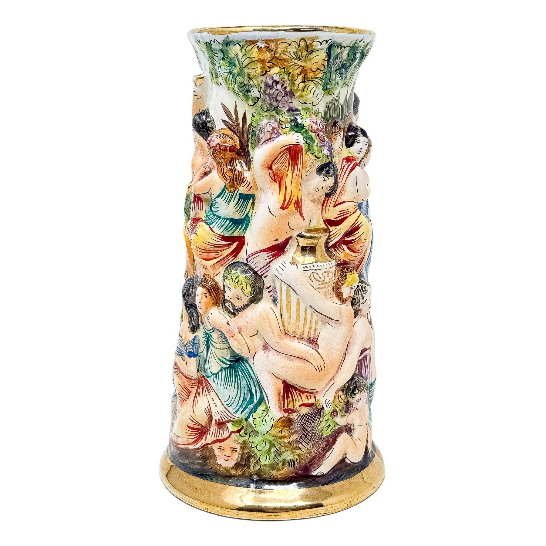 JARRÓN CAPODIMONTE MEDIADOS S.XX