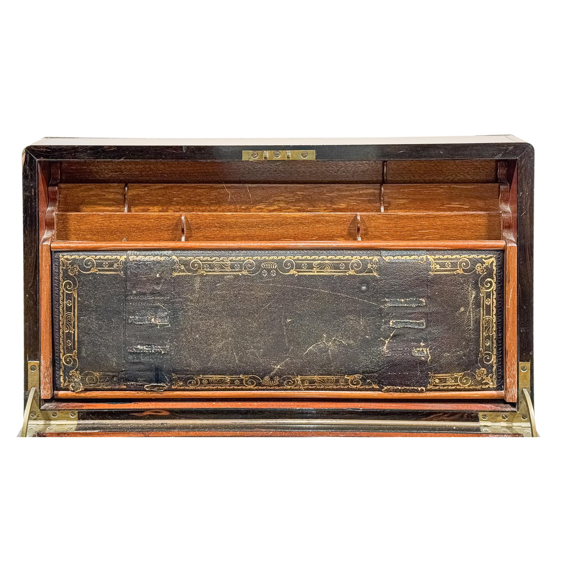 CAJA ESCRITORIO DE VIAJE INGLESA DE SEGUNDA MITAD S. XIX