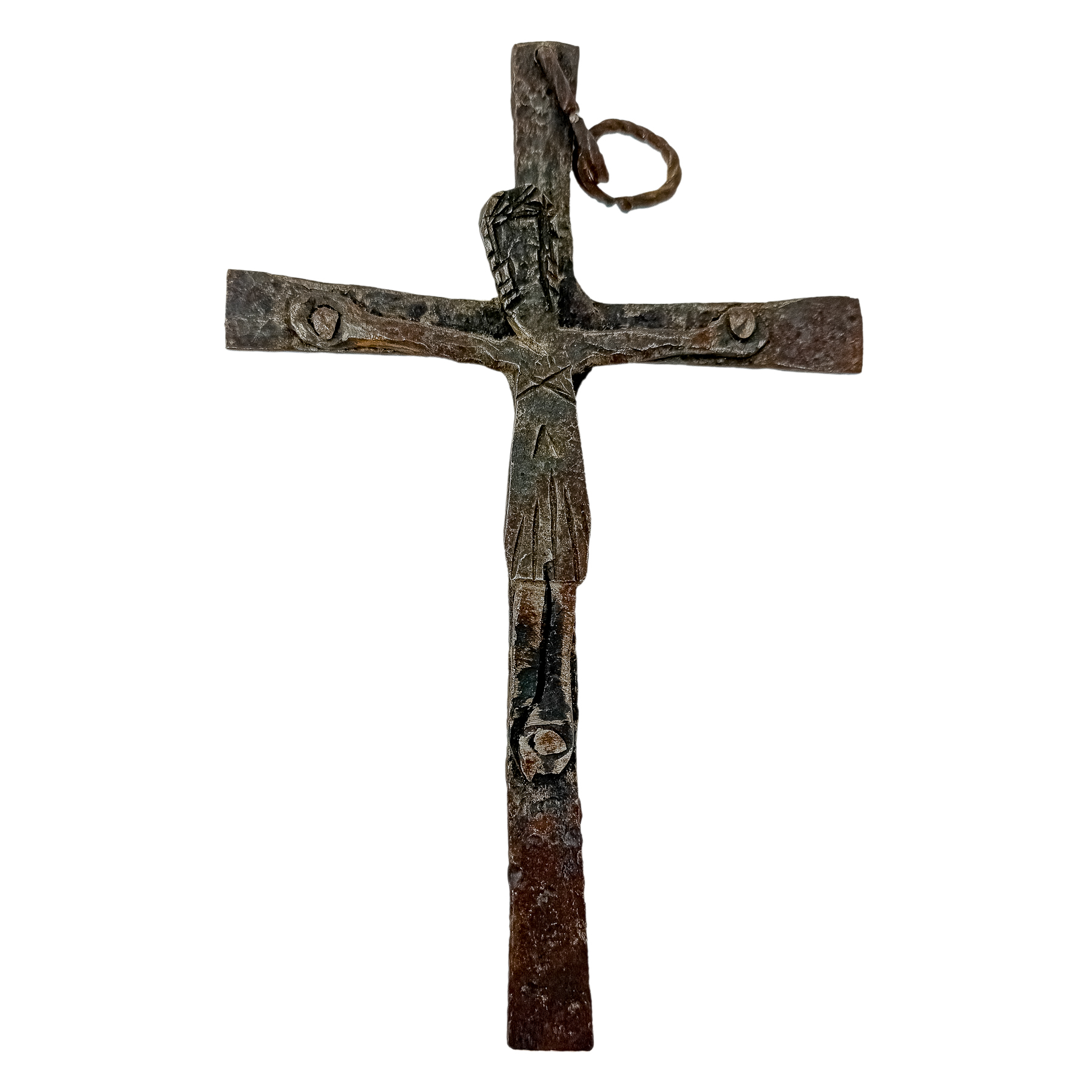 CRUZ DE CARAVACA Y CRISTO CRUCIFICADO PRIMERA MITAD S.XX