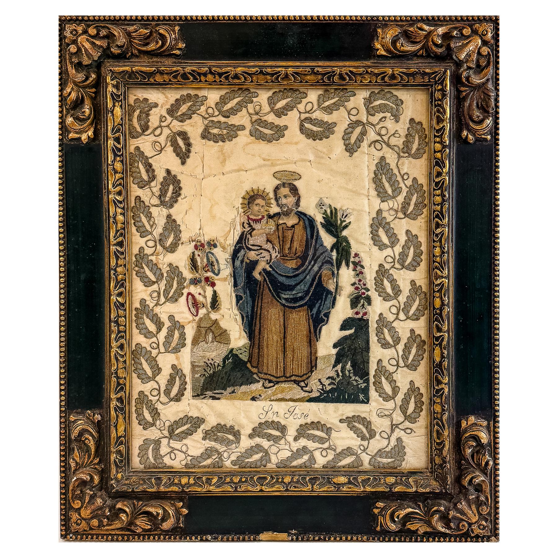 BORDADO RELIGIOSO CIRCA 1800