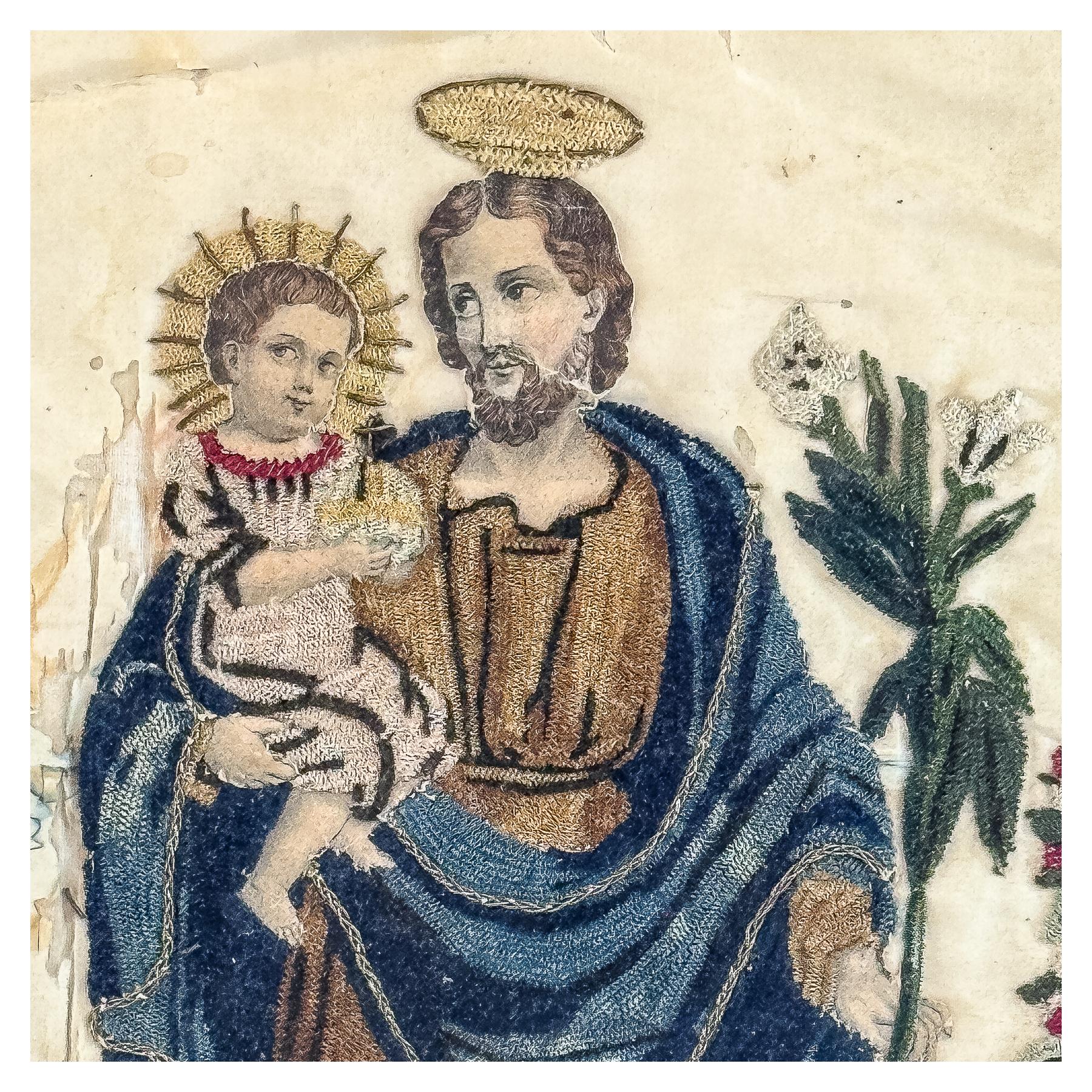 BORDADO RELIGIOSO CIRCA 1800