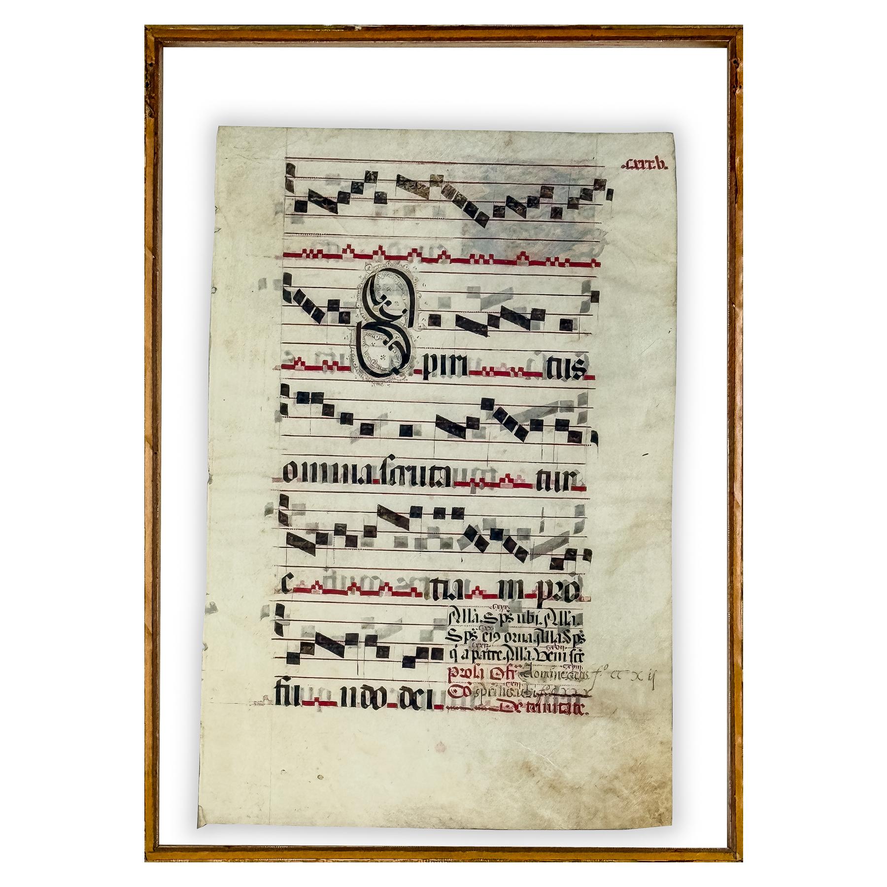 HOJA DE CANTORAL DEL S.XVII