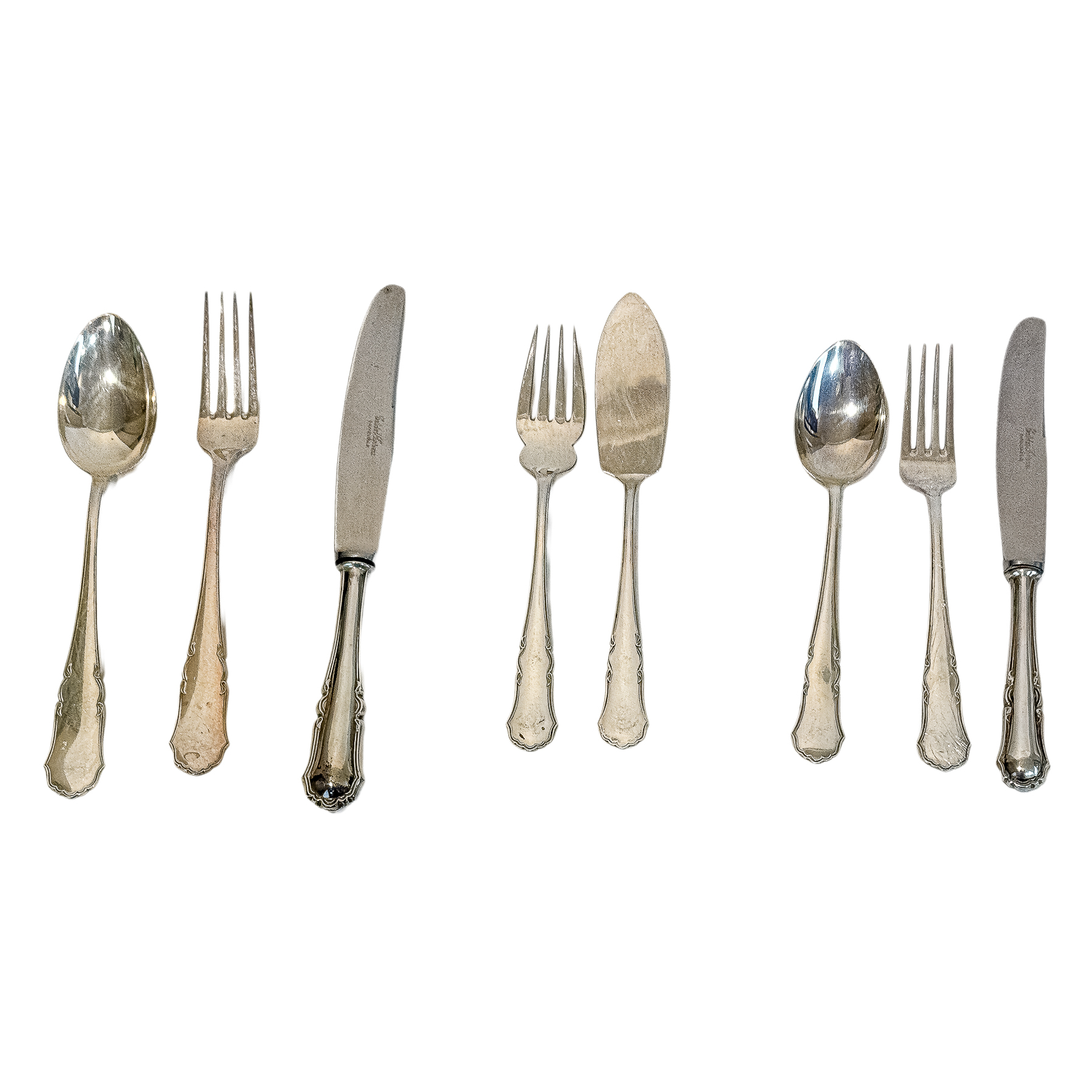 CUBERTERIA DE PLATA DE MEDIADOS DE SIGLO XX