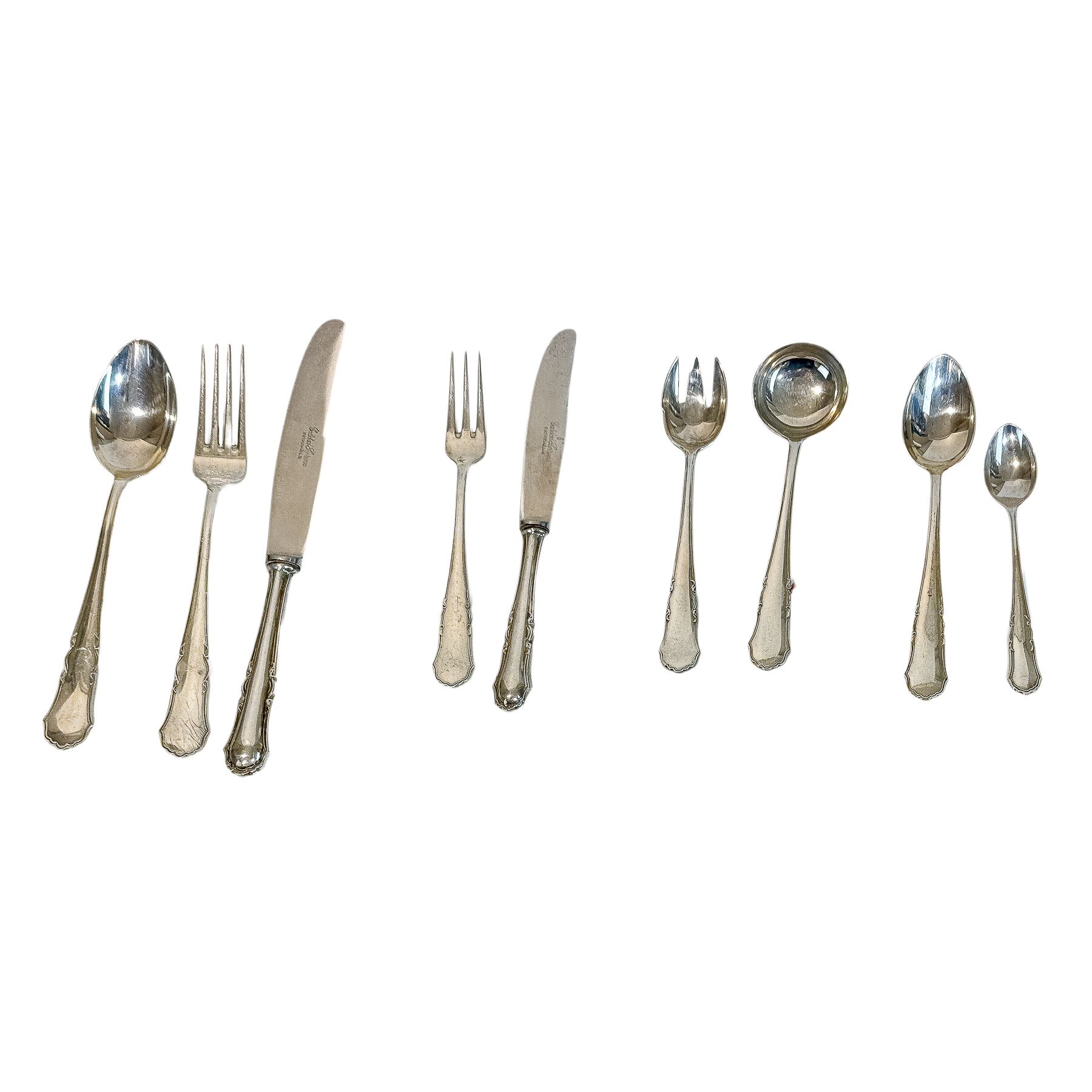 CUBERTERIA DE PLATA DE MEDIADOS DE SIGLO XX
