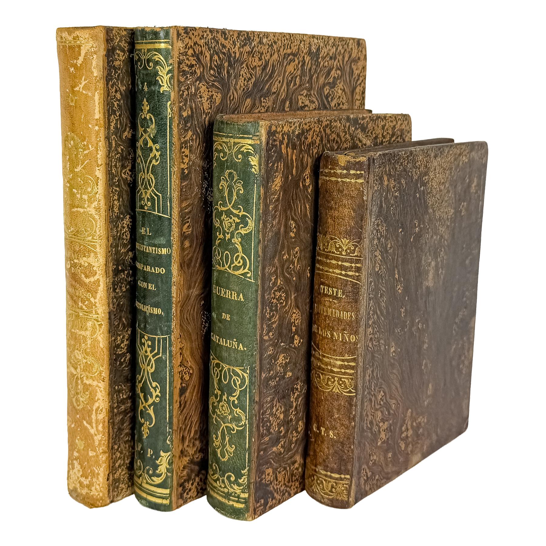 CUATRO LIBROS DE MEDIADOS DEL SIGLO XIX 