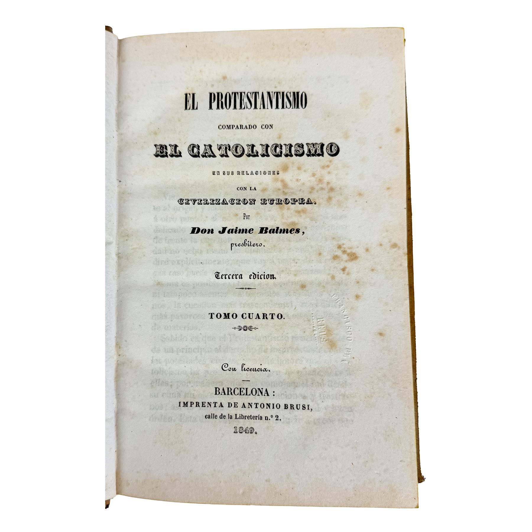 CUATRO LIBROS DE MEDIADOS DEL SIGLO XIX 