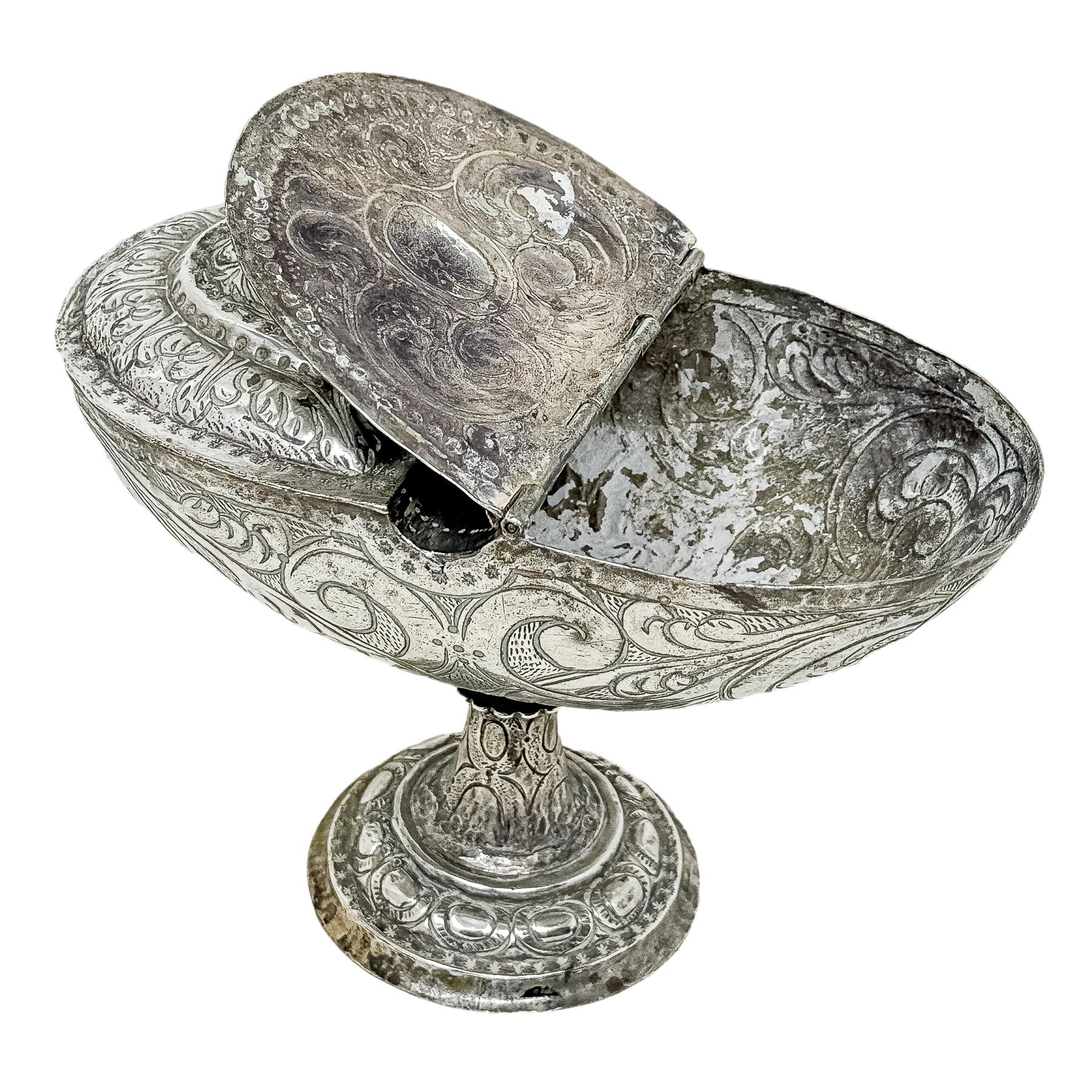 NAVETA DE PLATA ESPAÑOLA DEL SIGLO XVIII