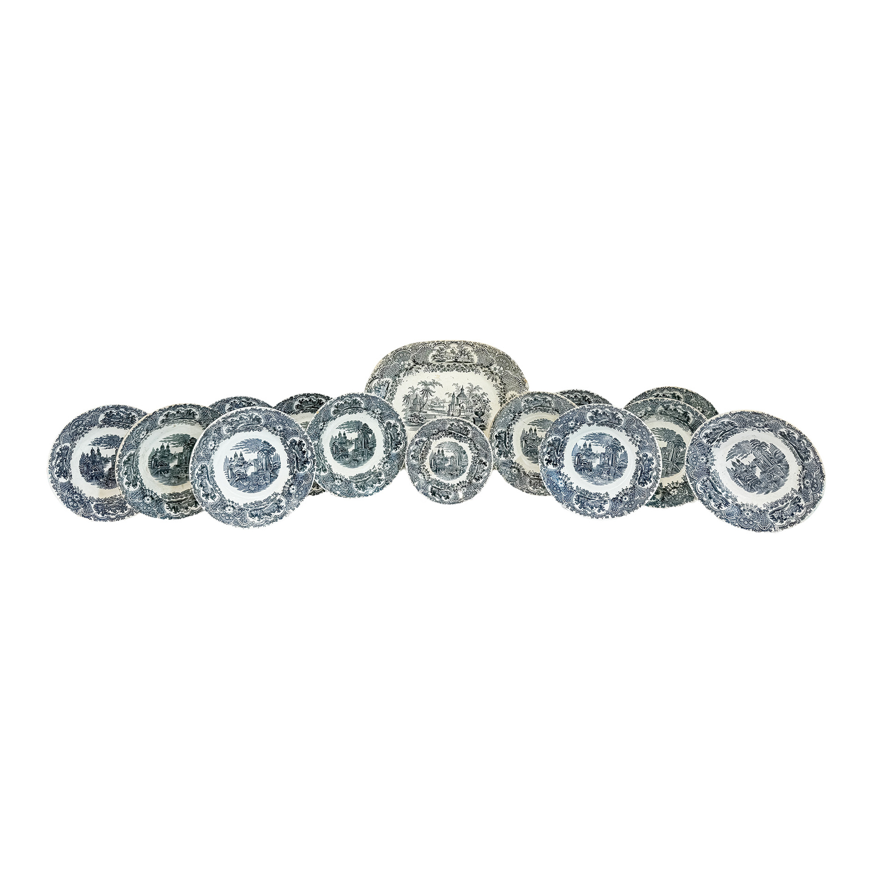 CONJUNTO DE PIEZAS DE VAJILLA PICKMAN DE PPS. DEL S.XX