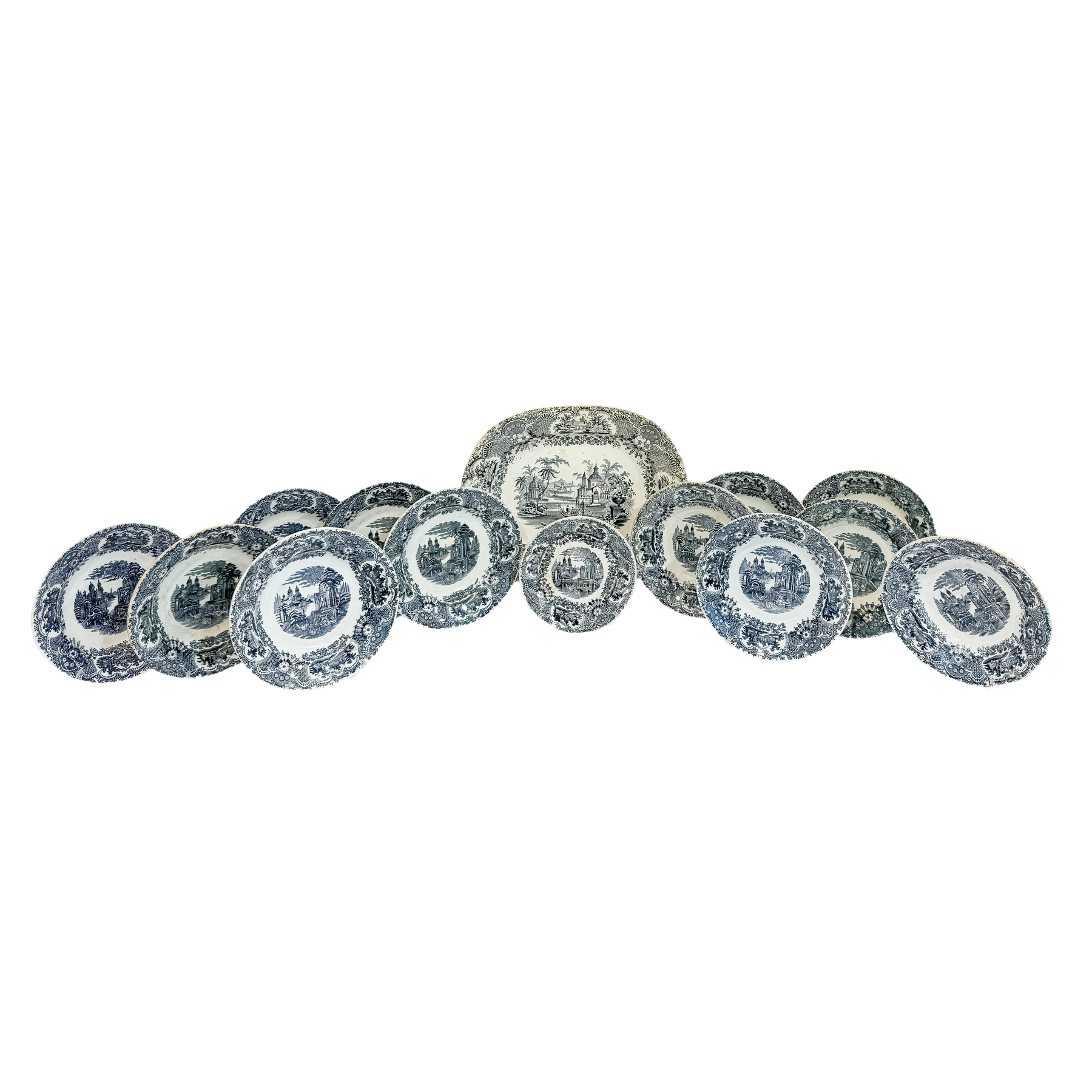 CONJUNTO DE PIEZAS DE VAJILLA PICKMAN DE PPS. DEL S.XX