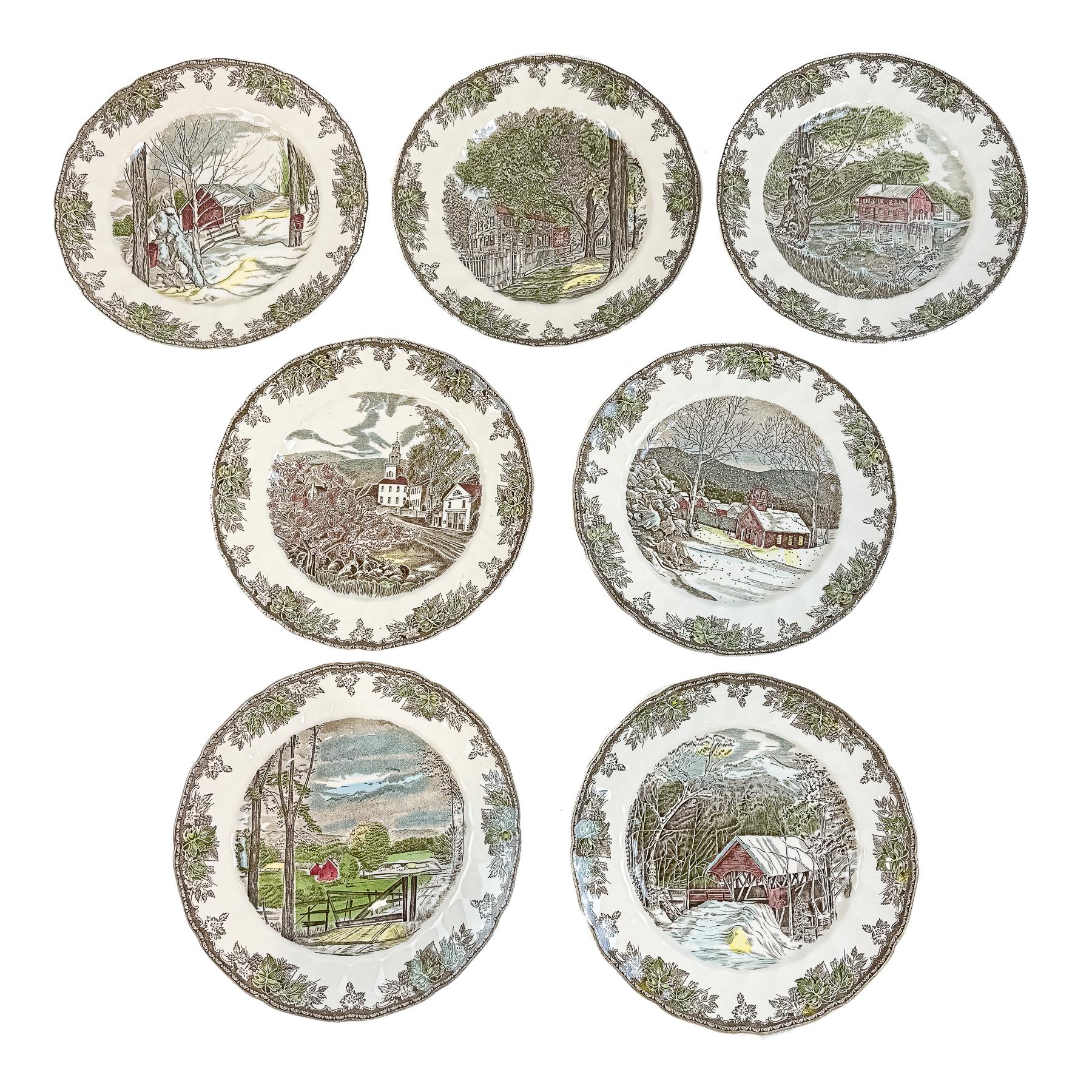 SIETE PLATOS DE LA MANUFACTURA JOHNSON BROS