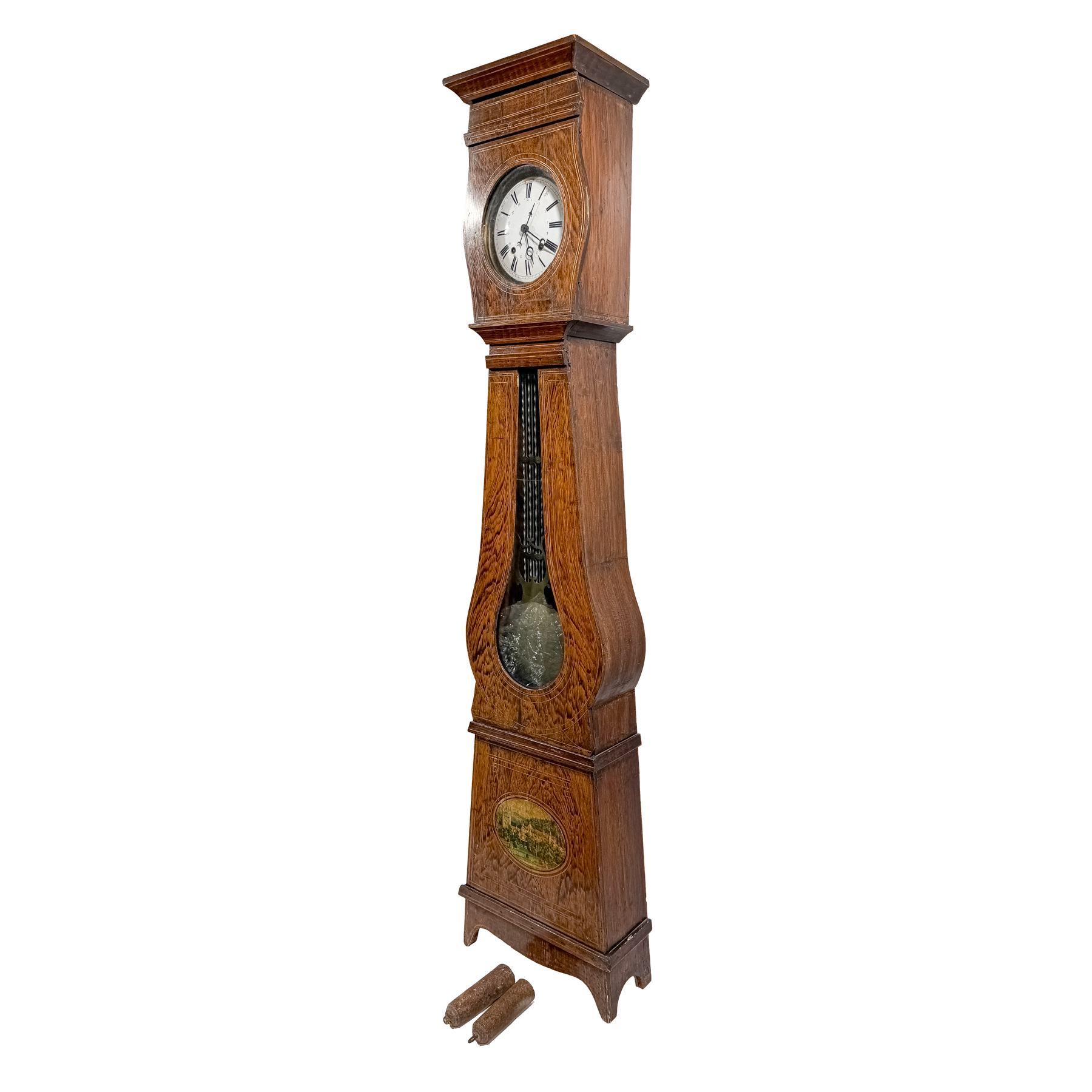 RELOJ DE PIE TIPO MOREZ DEL SIGLO XIX