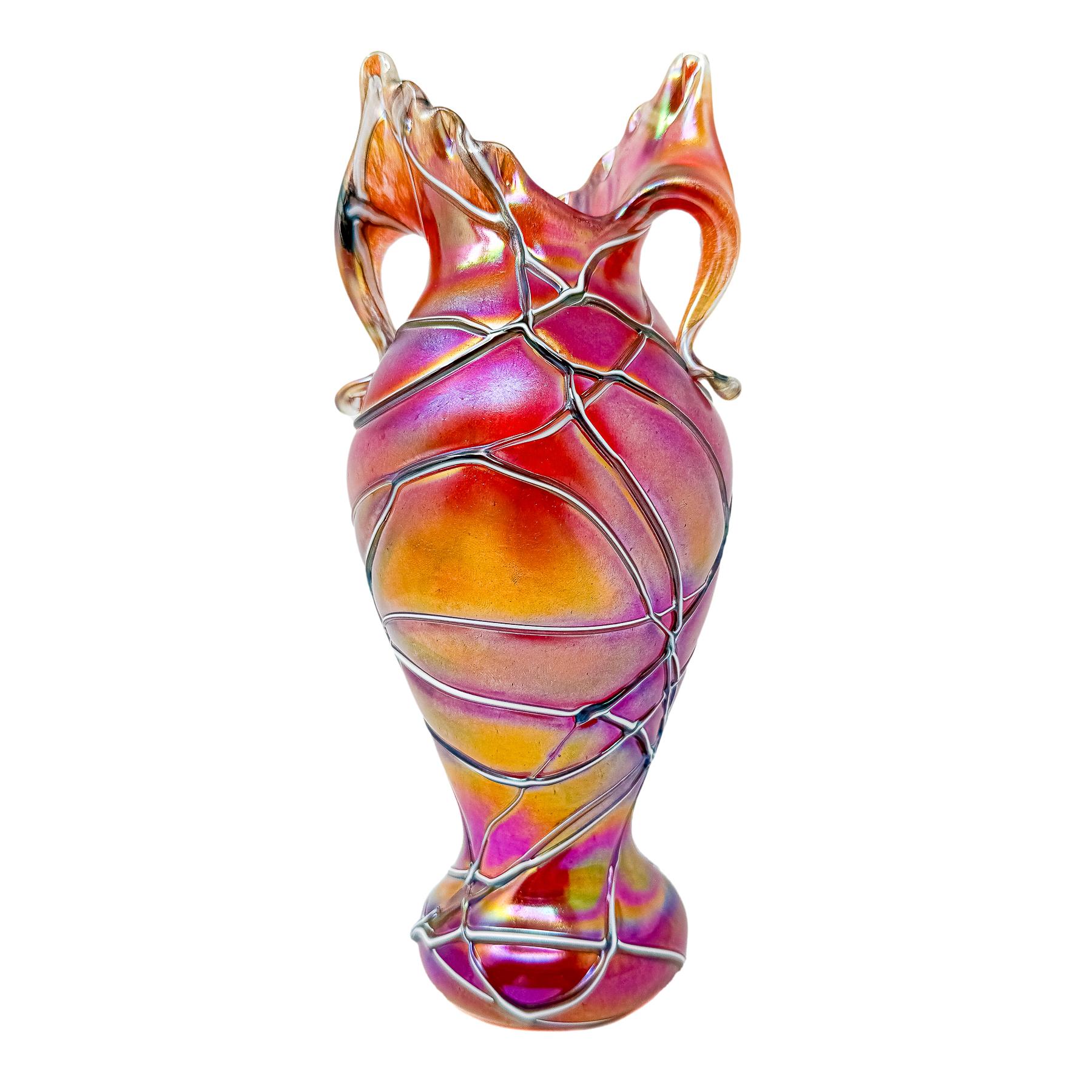 JARRÓN DE BOHEMIA ESTILO ART NOUVEAU