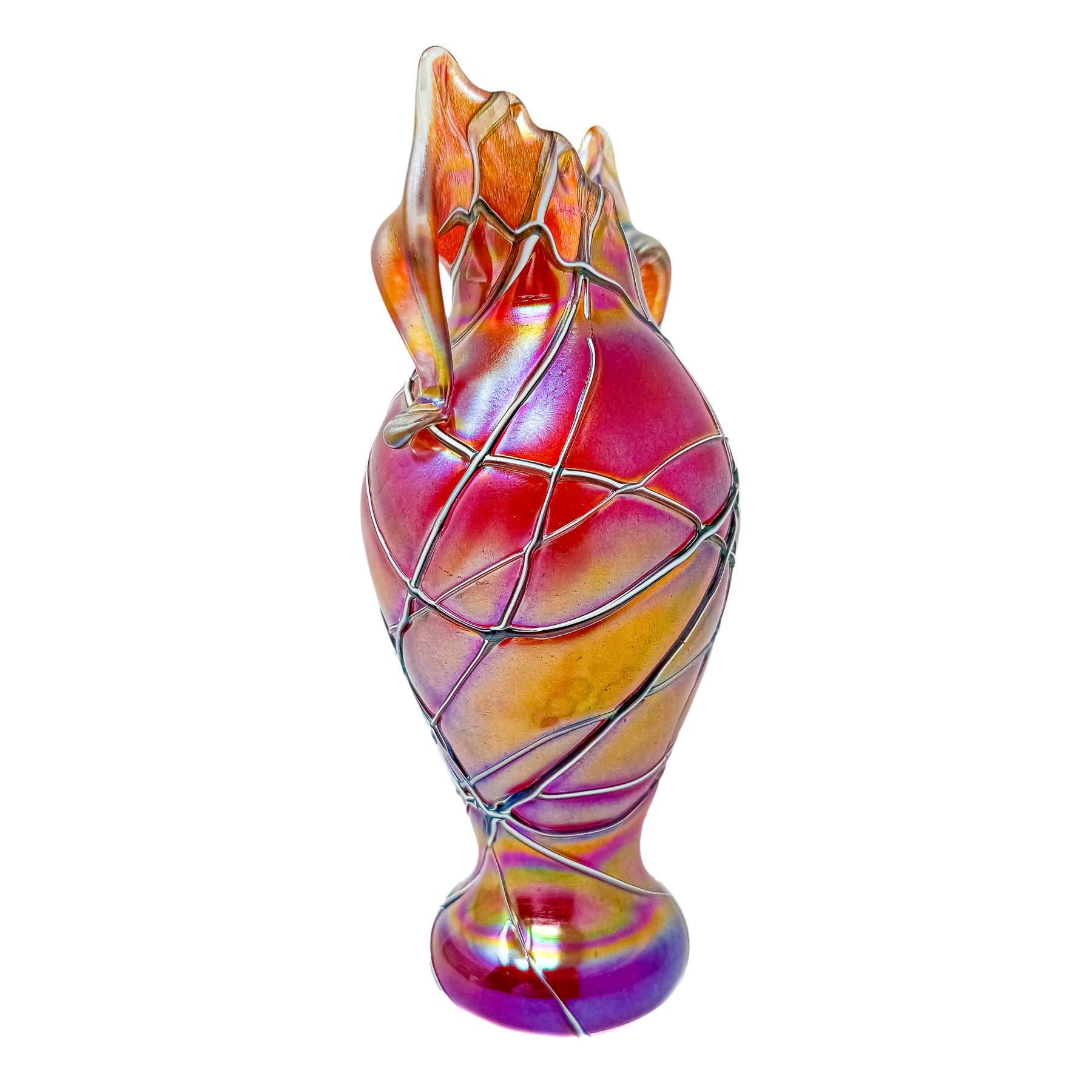 JARRÓN DE BOHEMIA ESTILO ART NOUVEAU