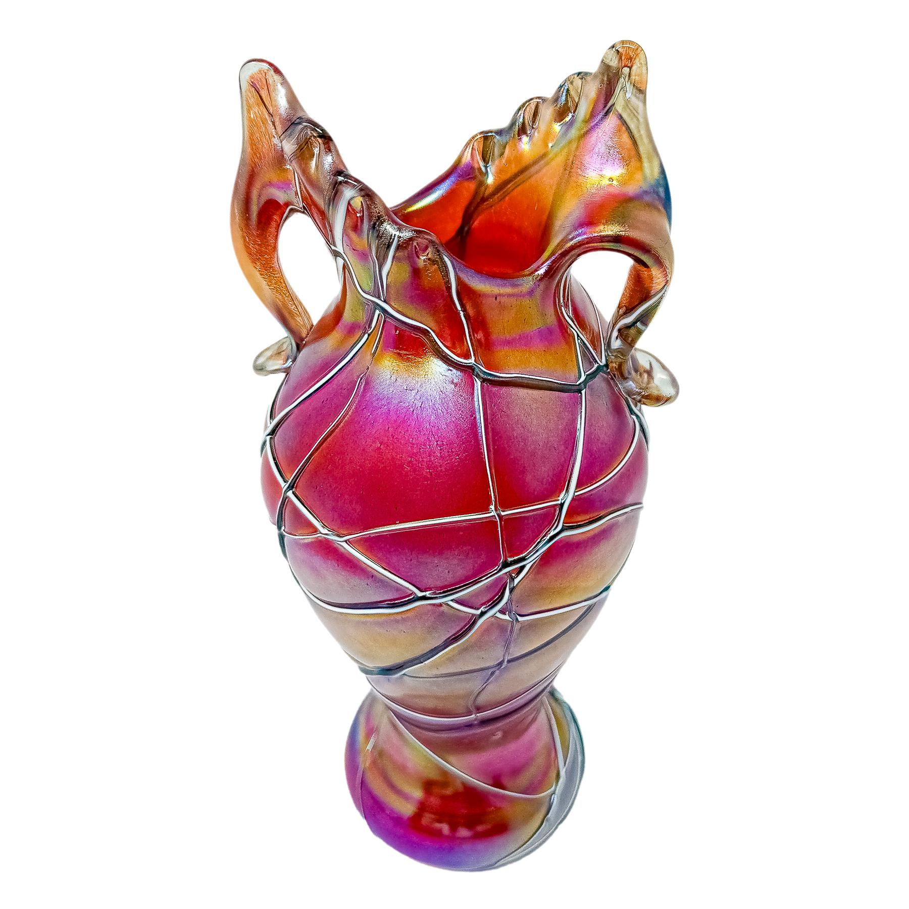 JARRÓN DE BOHEMIA ESTILO ART NOUVEAU