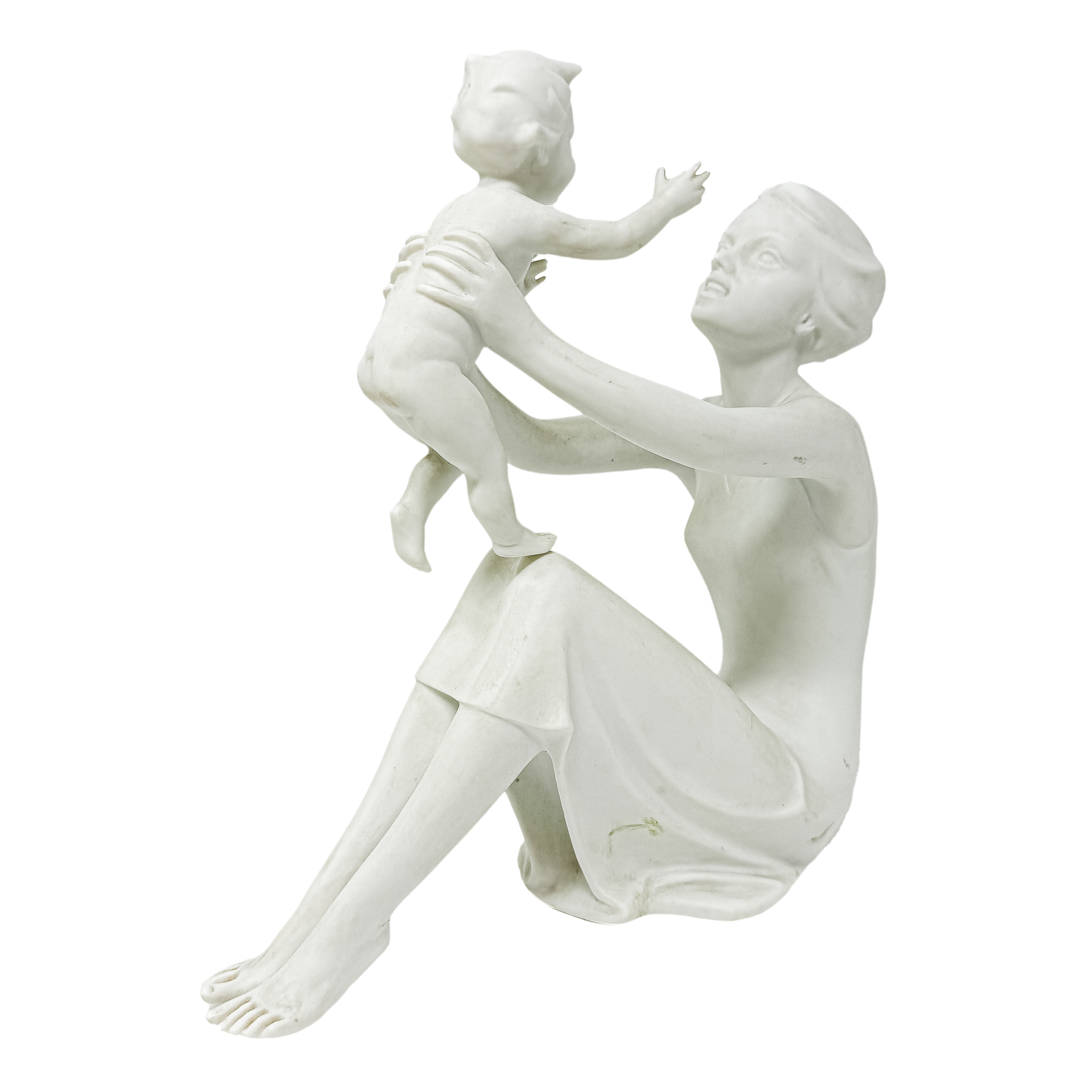ESCULTURA EN PORCELANA ALEMANA DE MEDIADOS DEL S.XX