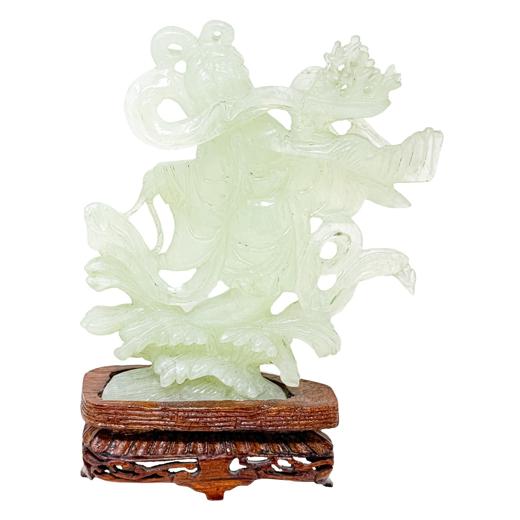 FIGURA DE JADE NEFRITA DE LOS AÑOS 70