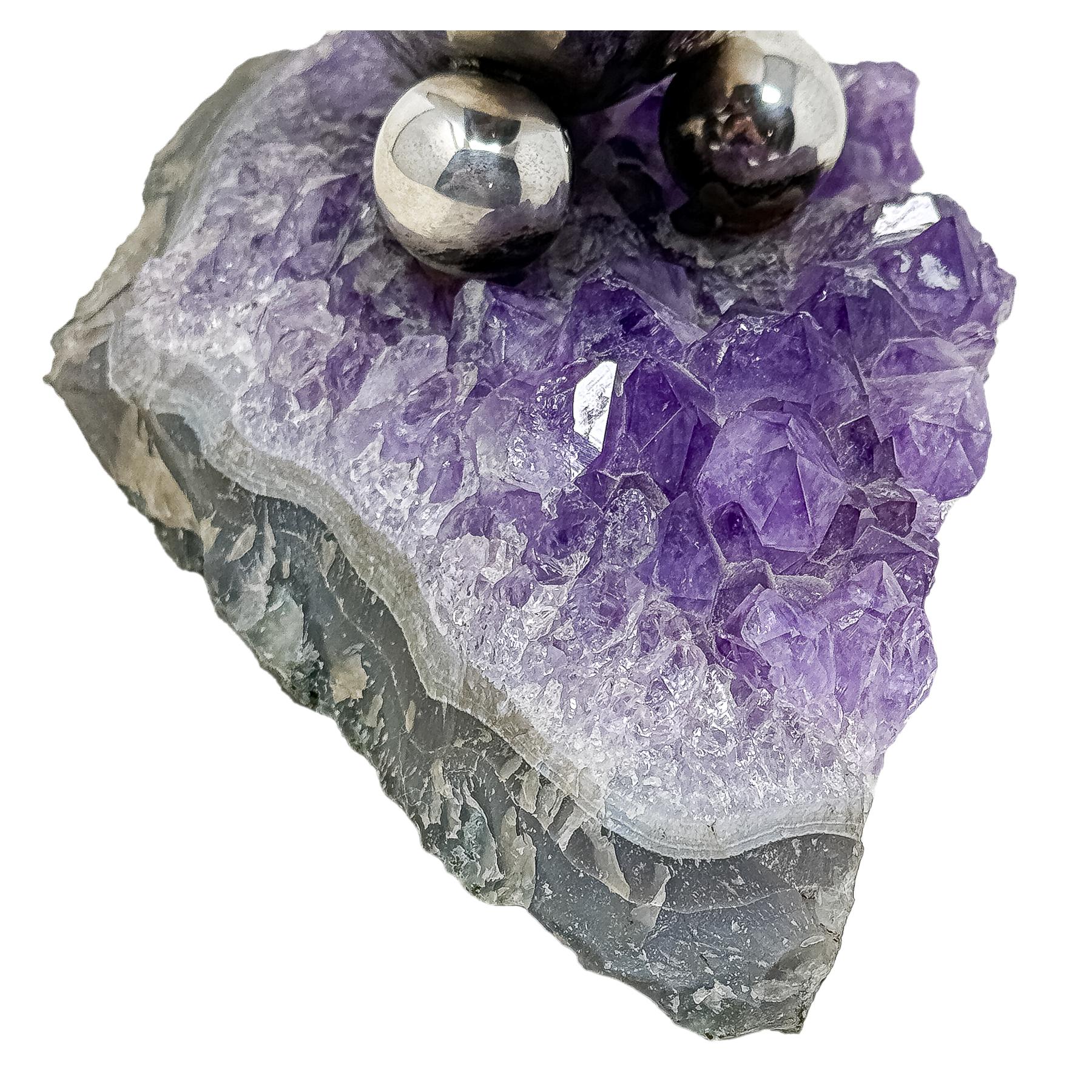 ÁMFORA DE PLATA SOBRE PIEDRA AMATISTA