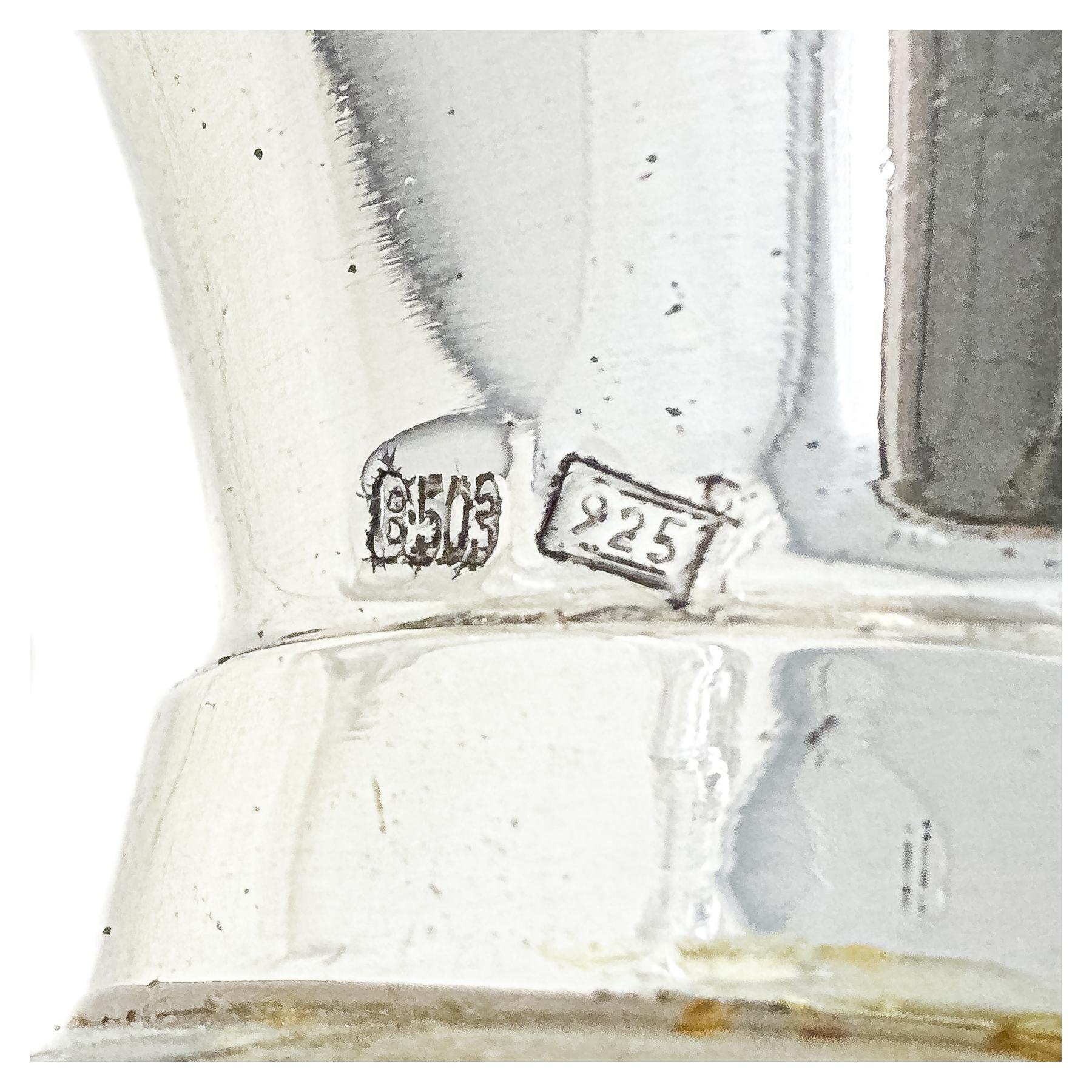 PORRÓN DE CRISTAL Y PLATA DEL ÚLTIMO TERCIO DE S. XX