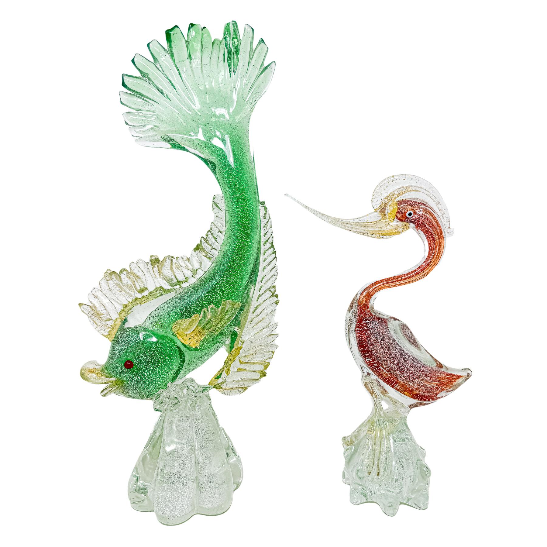FIGURAS DE CRISTAL SOPLADO DE MURANO DE LOS AÑOS 60