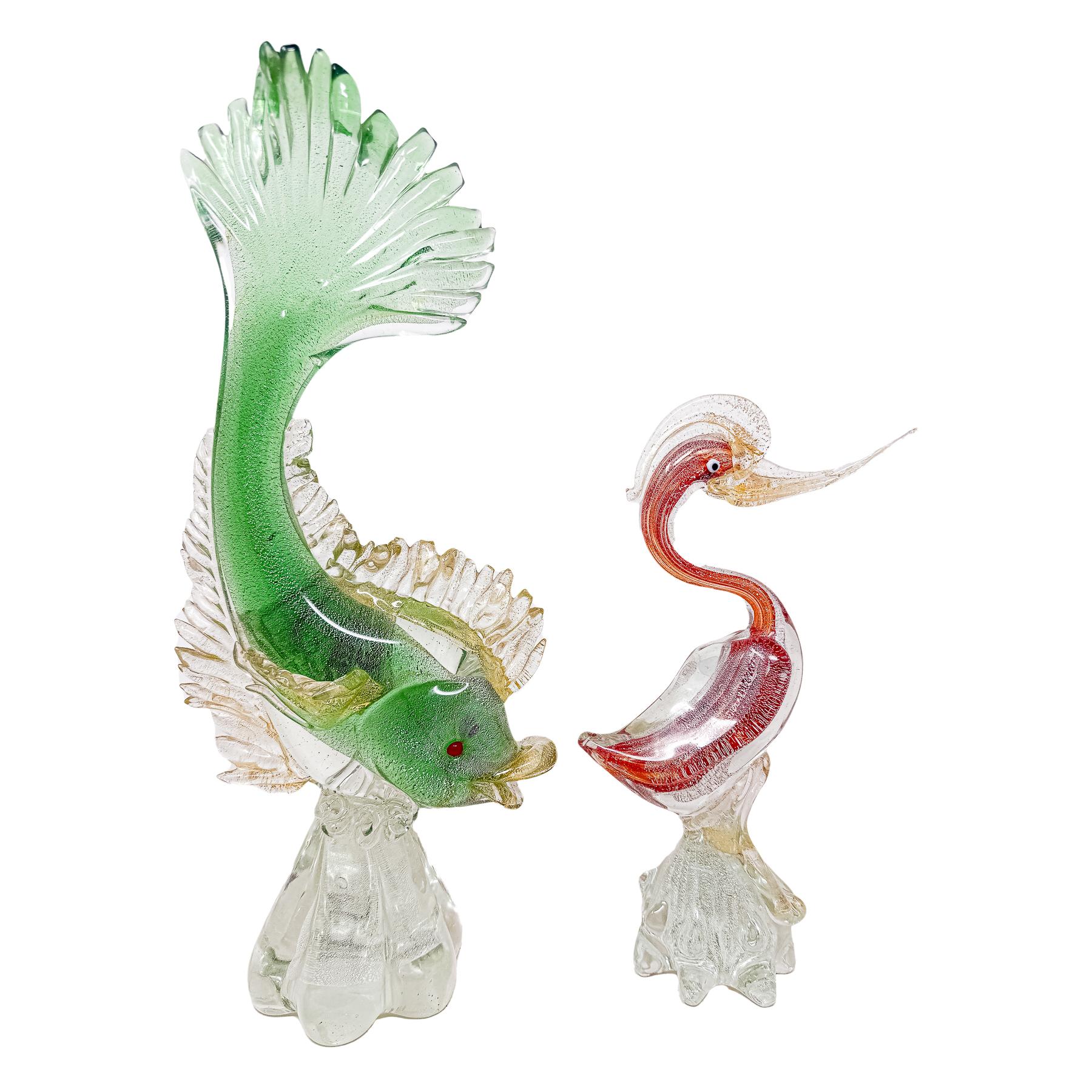 FIGURAS DE CRISTAL SOPLADO DE MURANO DE LOS AÑOS 60