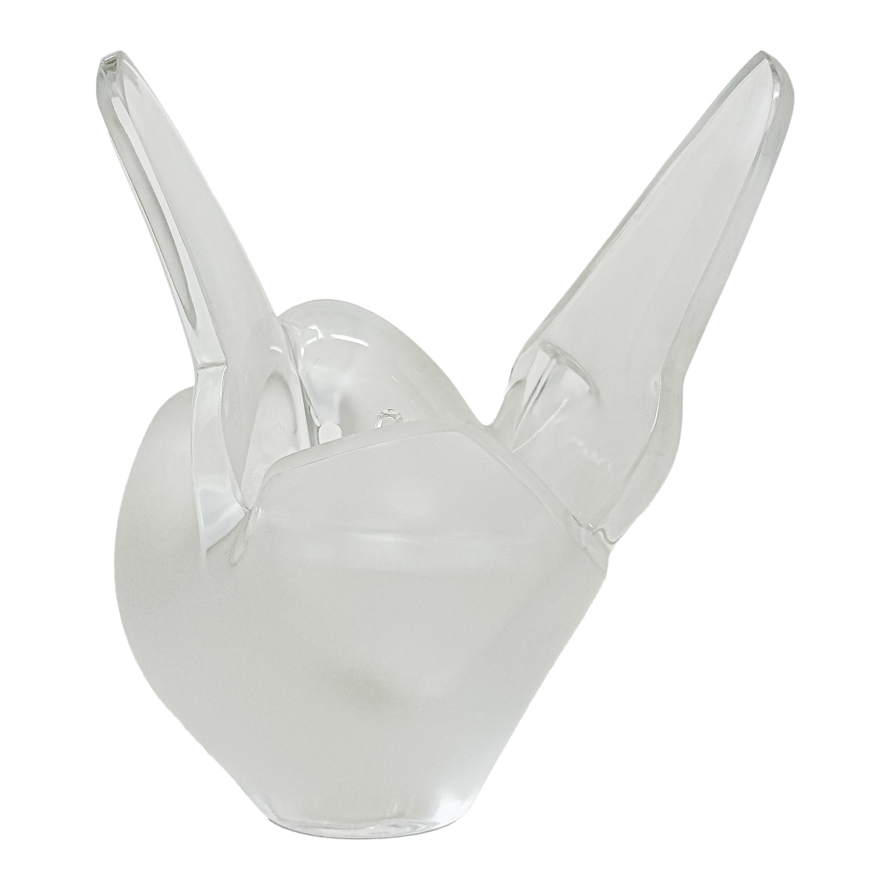 FIGURA DE PÁJARO DE CRISTAL LALIQUE DEL ÚLTIMO CUARTO S. XX
