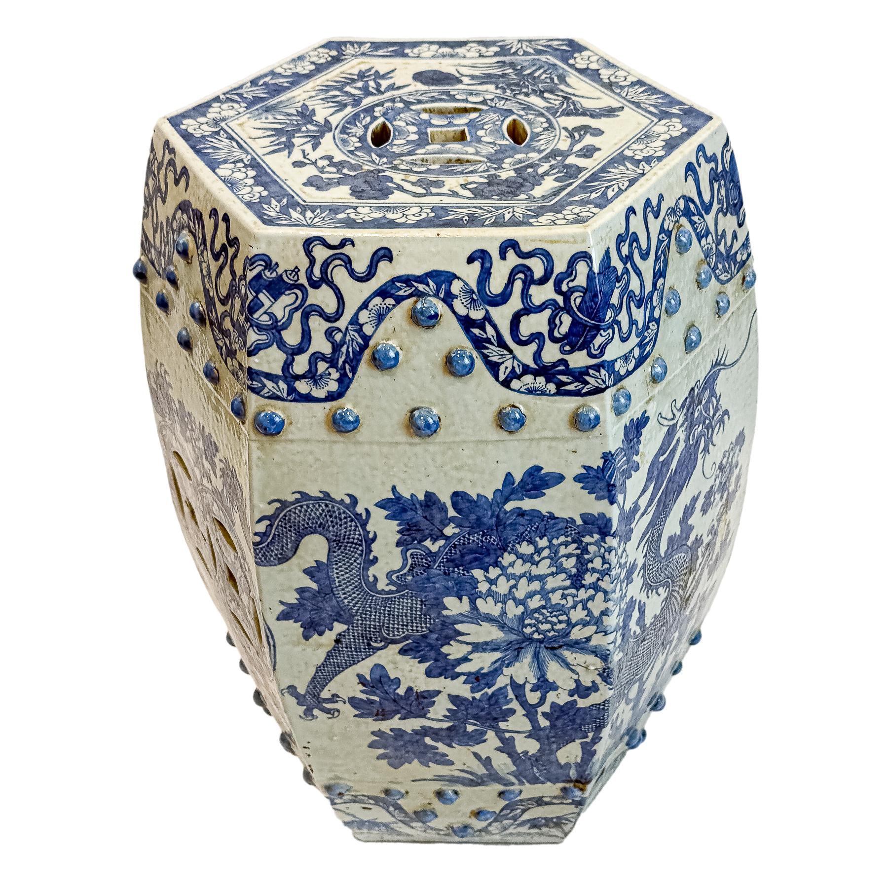 TABURETE DE PORCELANA CHINA DE MEDIADOS DE S. XX