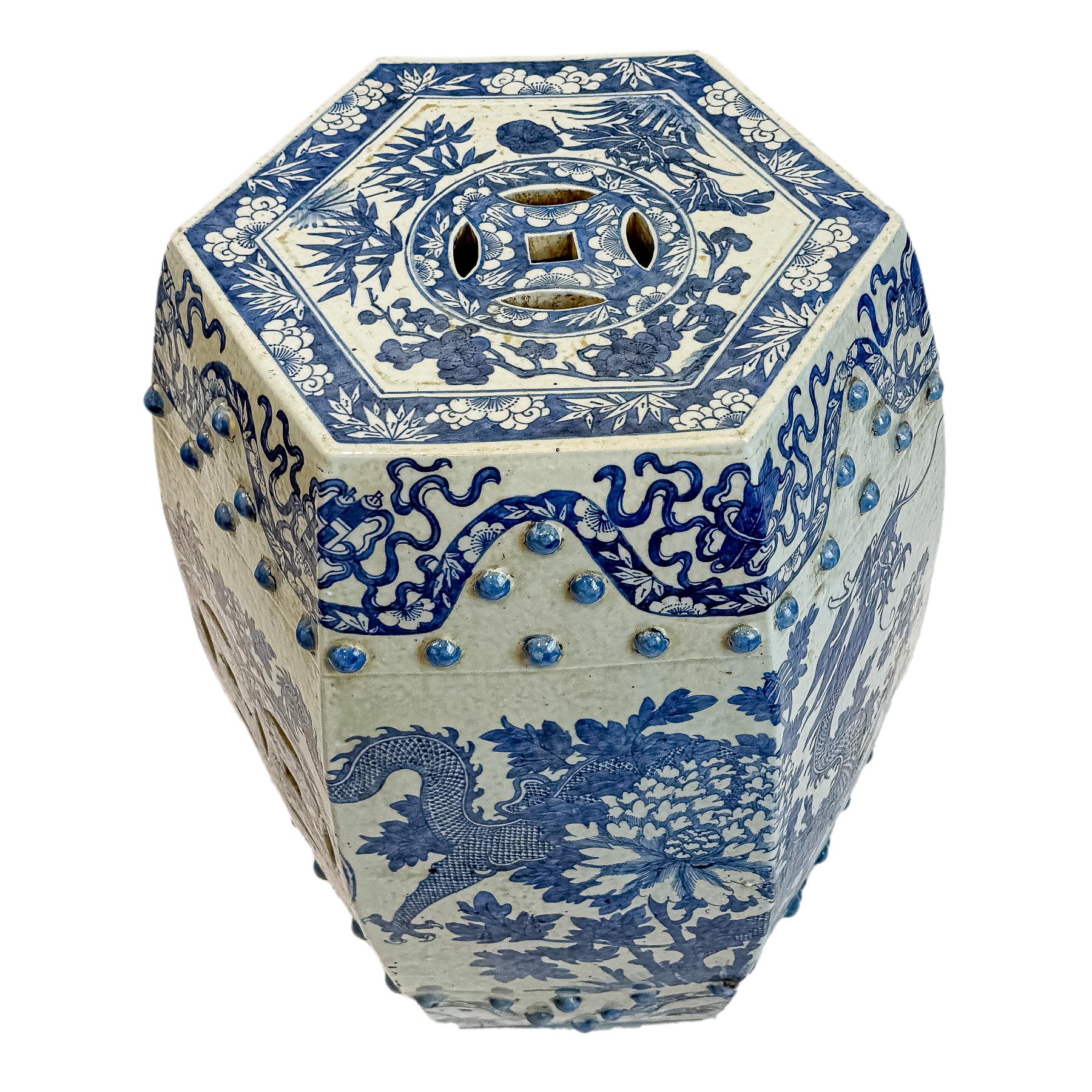 TABURETE DE PORCELANA CHINA DE MEDIADOS DE S. XX