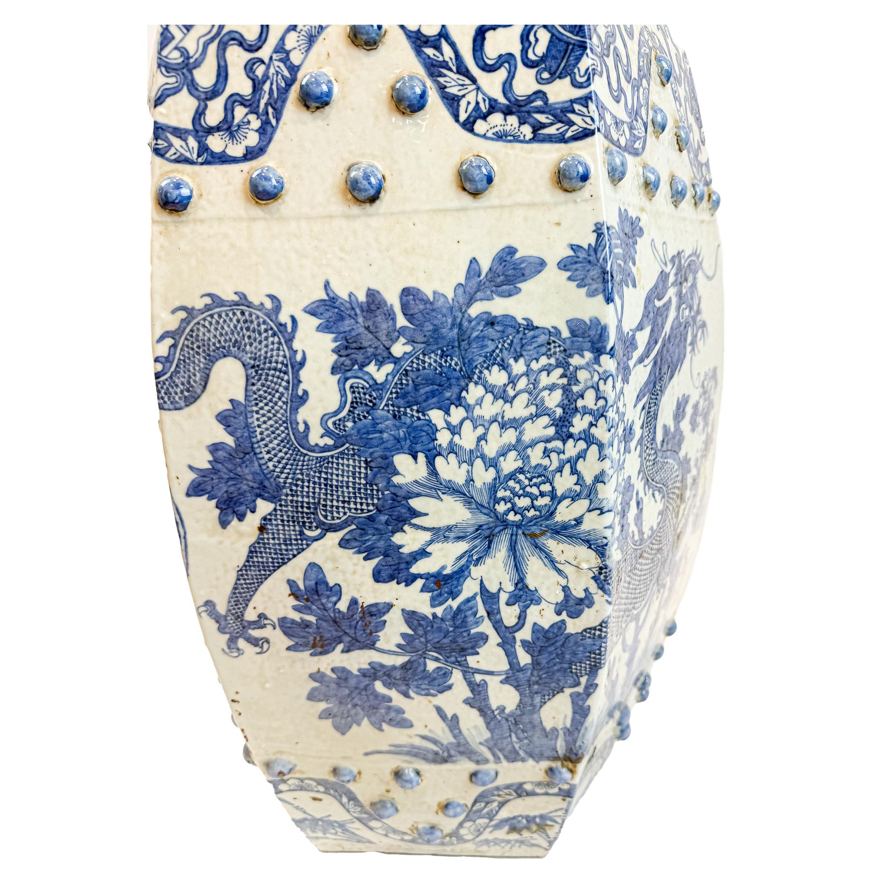 TABURETE DE PORCELANA CHINA DE MEDIADOS DE S. XX