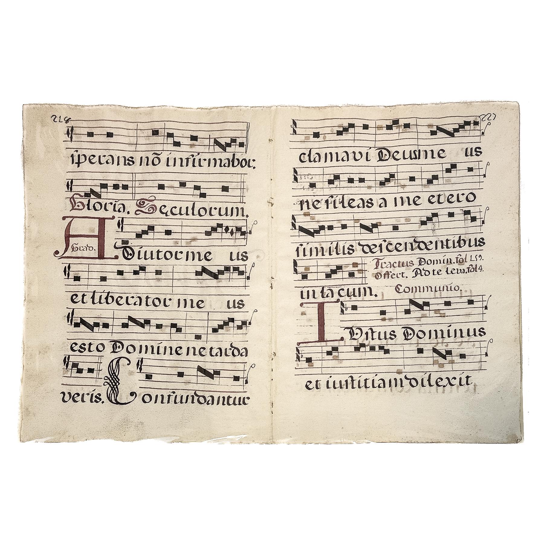 DOS HOJAS DE CANTORAL S.XVIII