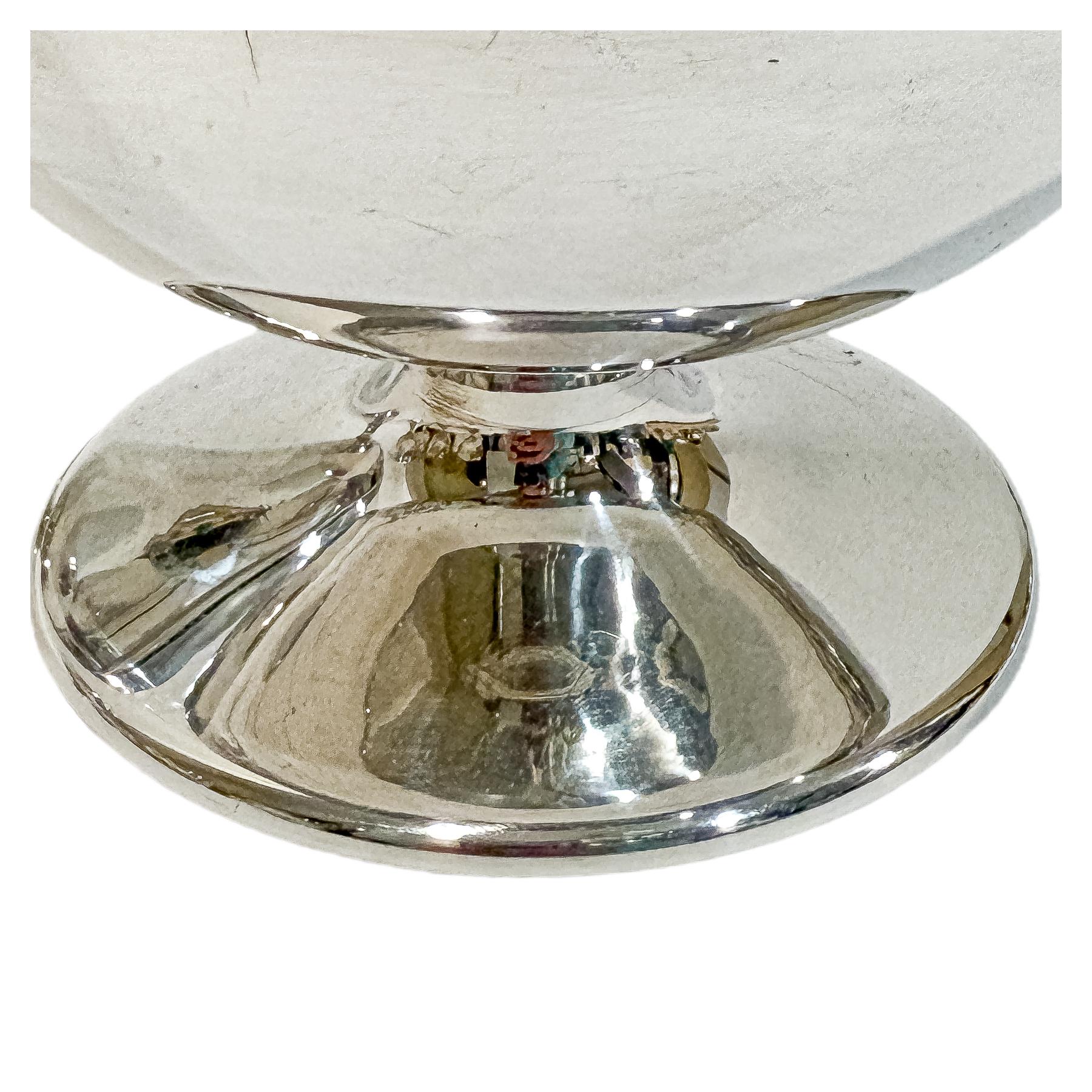 CONJUNTO DE 6 BOLES EN METAL PLATEADO DE MEDIADOS DEL S.XX