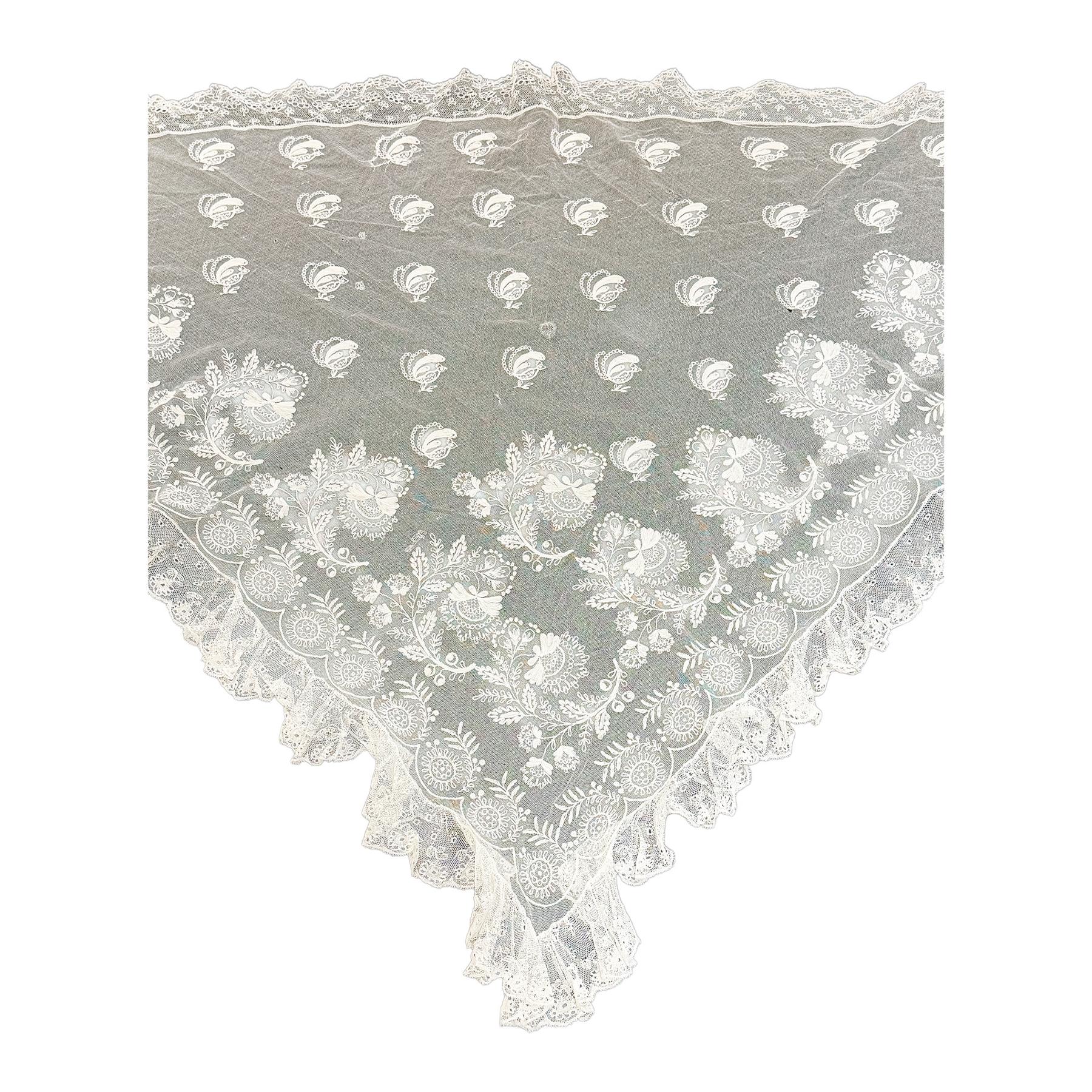 MANTILLA BLANCA DEL PRIMER TERCIO DEL S.XX